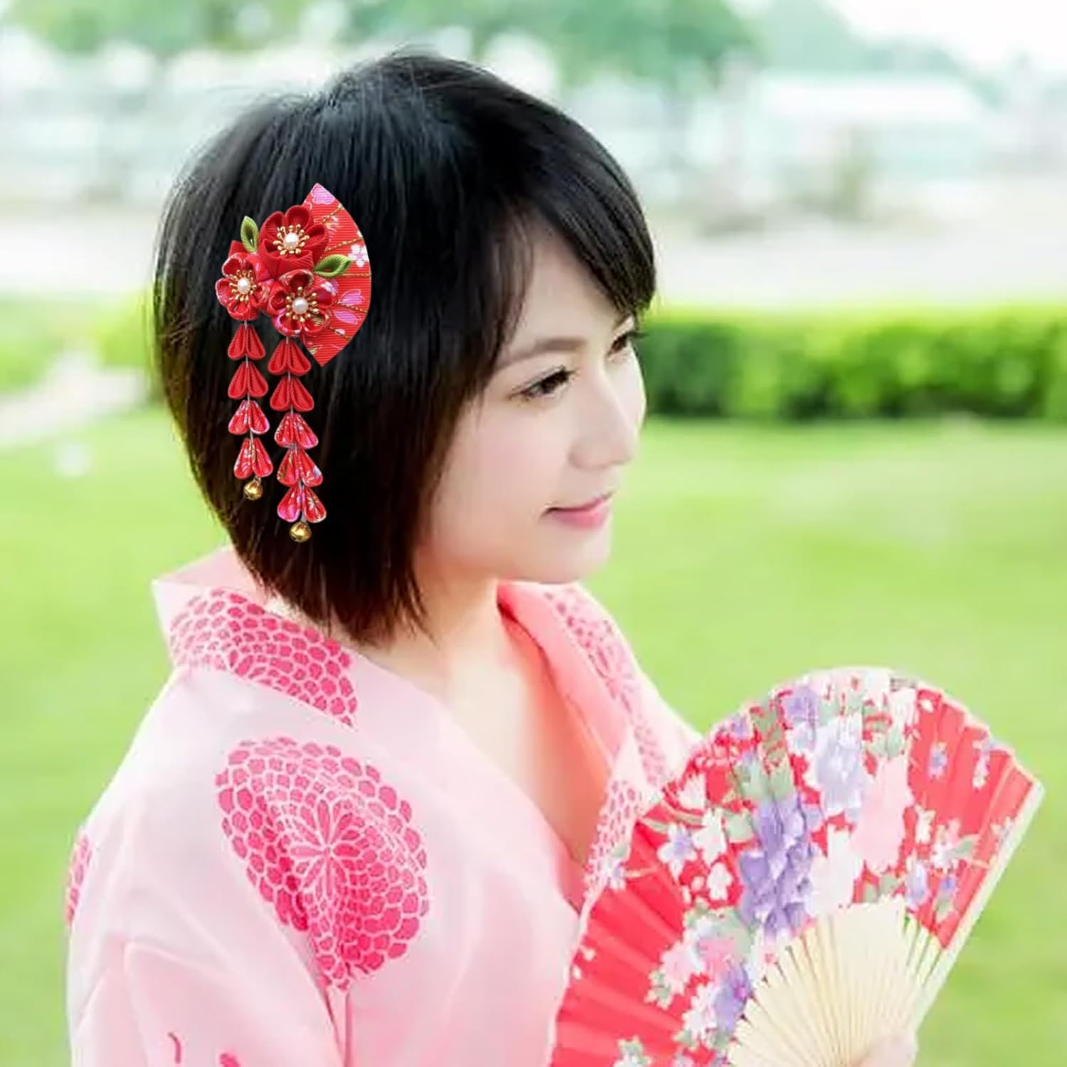 Women'S Japanese Hair Clips Girls Pretty Kimono Hair Clips Japanese Fringe Hair Accessories Kimono Geisha Hair Scrunchie Flower Hair Clip Exquisite Bridal Hair Accessories image number 3