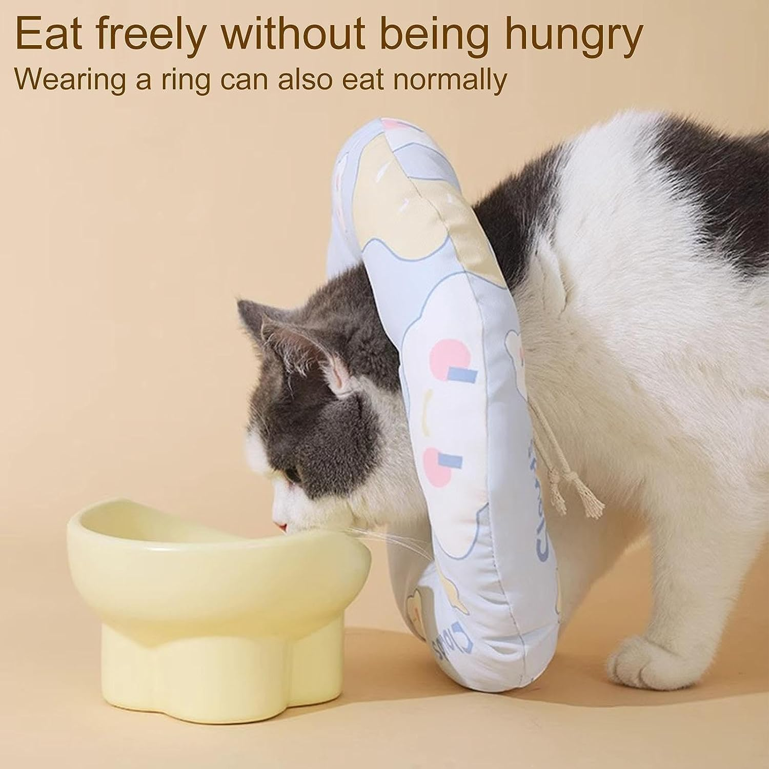 Kitten Cones after Injury | Flexible Waterproof Cat Neck Cone | Cat Soft Cone Collar to Stop Licking and Scratching, Pets Clouds Collar for Cat Kitten Puppy Rabbit Buniq image number 6