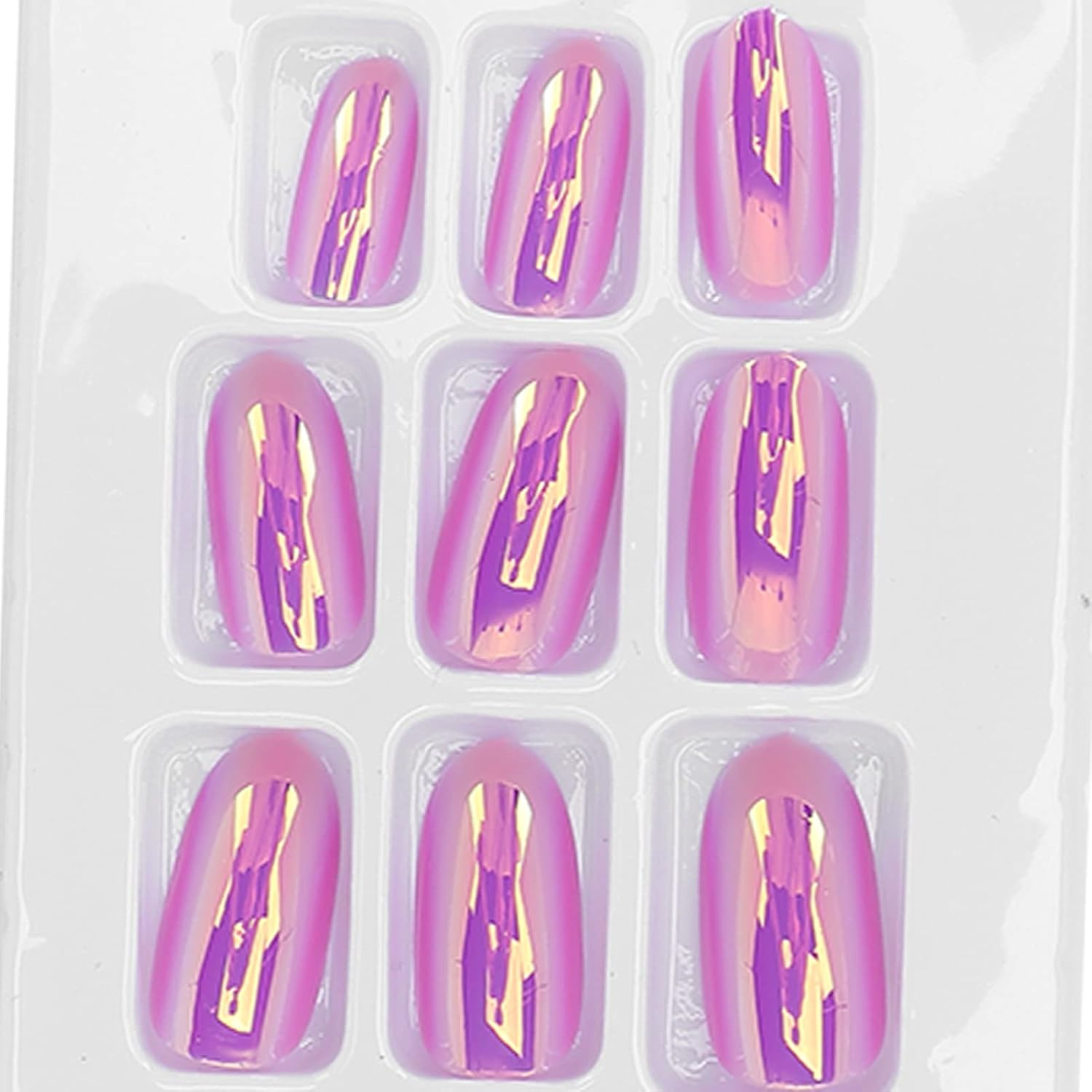 Brilhante 24 Pe&ccedil;as De 24 Pe&ccedil;as Caix&otilde;es Longos Unhas Artificiais Falsas Para Mulheres Unhas Merodeio 12 Tamanhos (LG07)