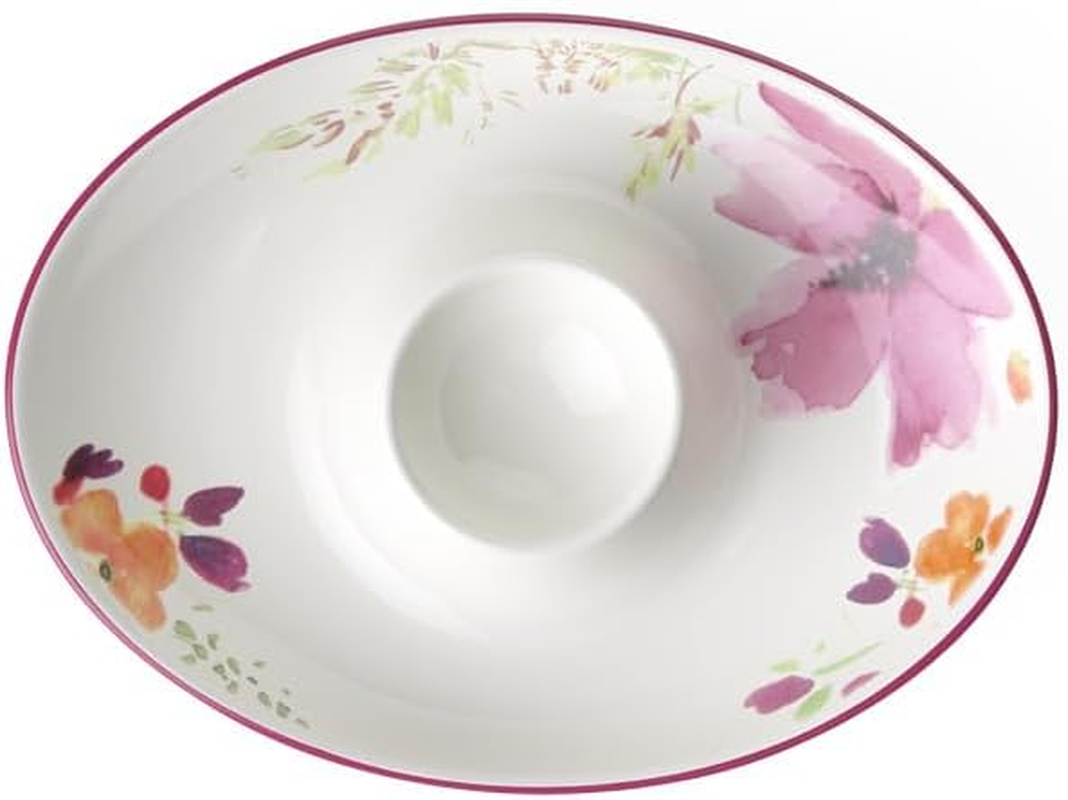 Villeroy & Boch Mariefleur Basic Egg Cup, Premium Porcelain, White/Multicoloured image number 1