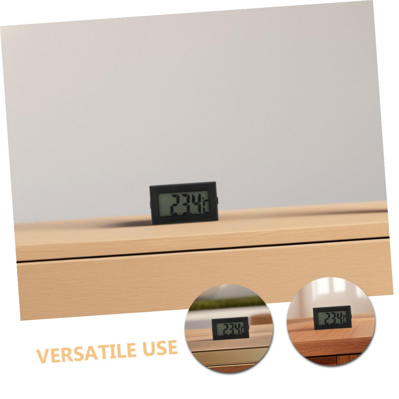 Totority 6Pcs Digital Thermometer for Temperature Car Greenhouse Home Office Bathroom Garage Space-Saving Embedded Display image number 1