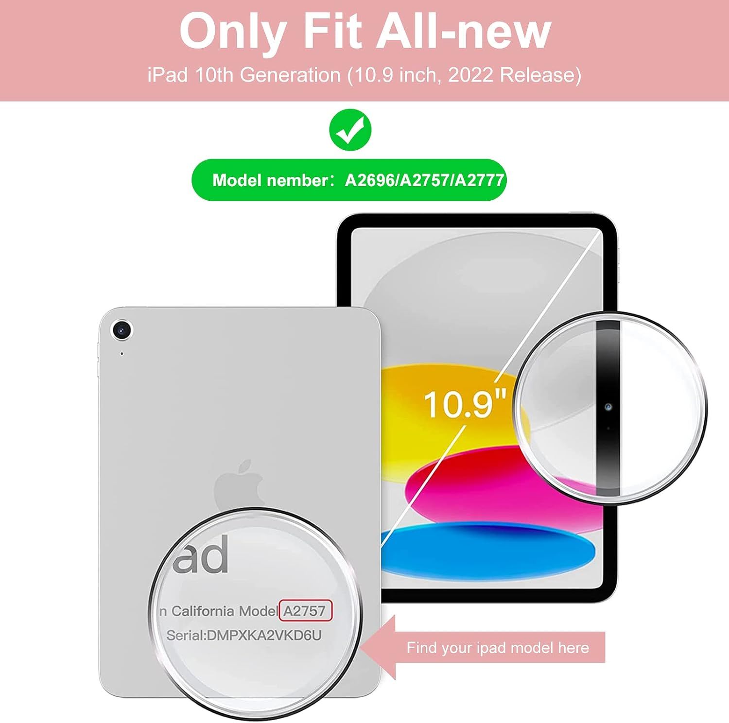 ZKTUYU for Ipad 11Th 10Th Generation Keyboard Case A16 2025 2022 11 Inch / 10.9 Inch with Pencil Holder, Magnetic Detachable Wireless Bluetooth Folio Stand Rechargeable Keyboard Cover, Pink - Grey image number 3