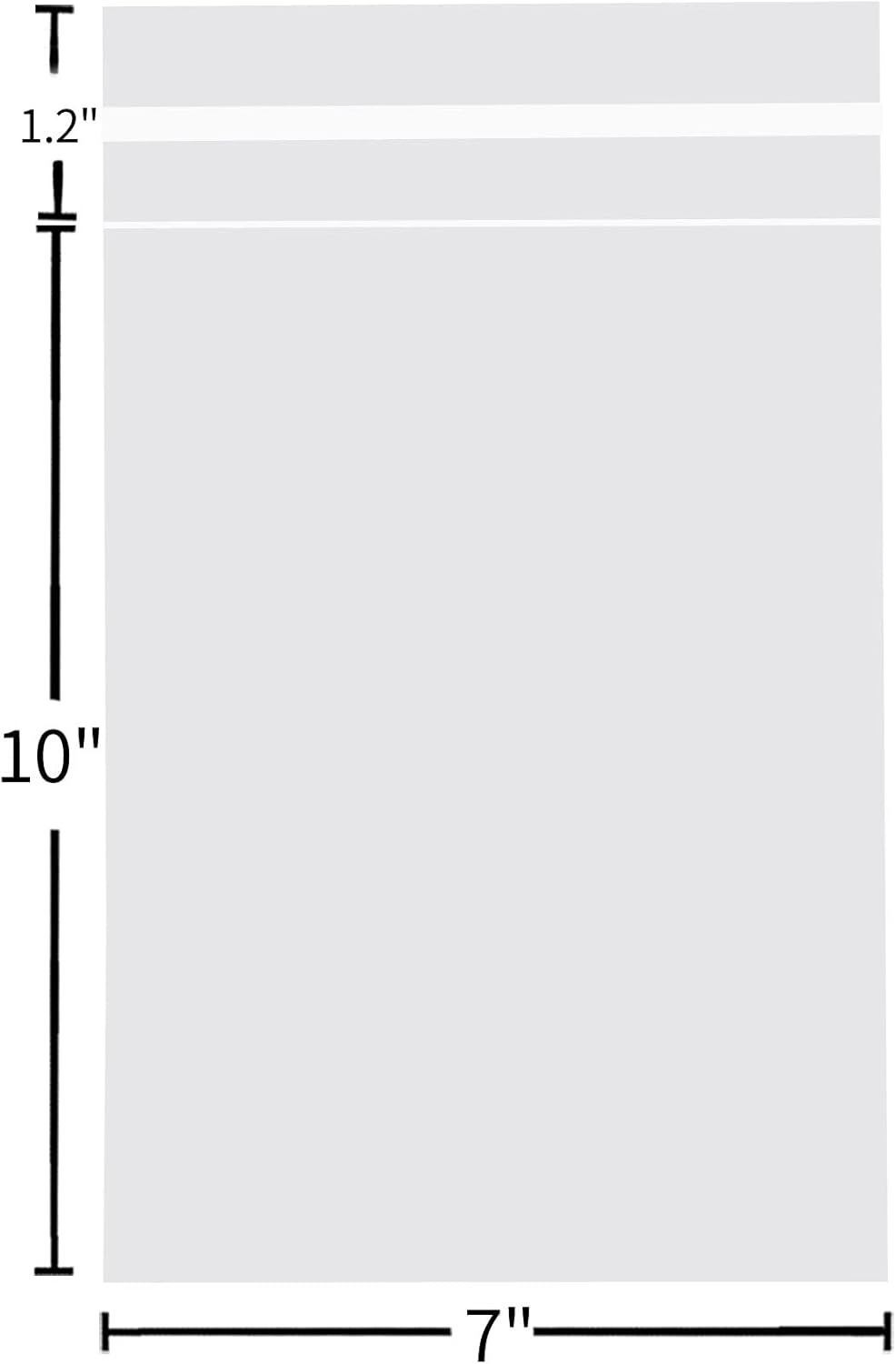 7X10 Inch Clear Resealable Cellophane Bags Self Adhesive,100 Pcs Self Sealing Cellophane Bags