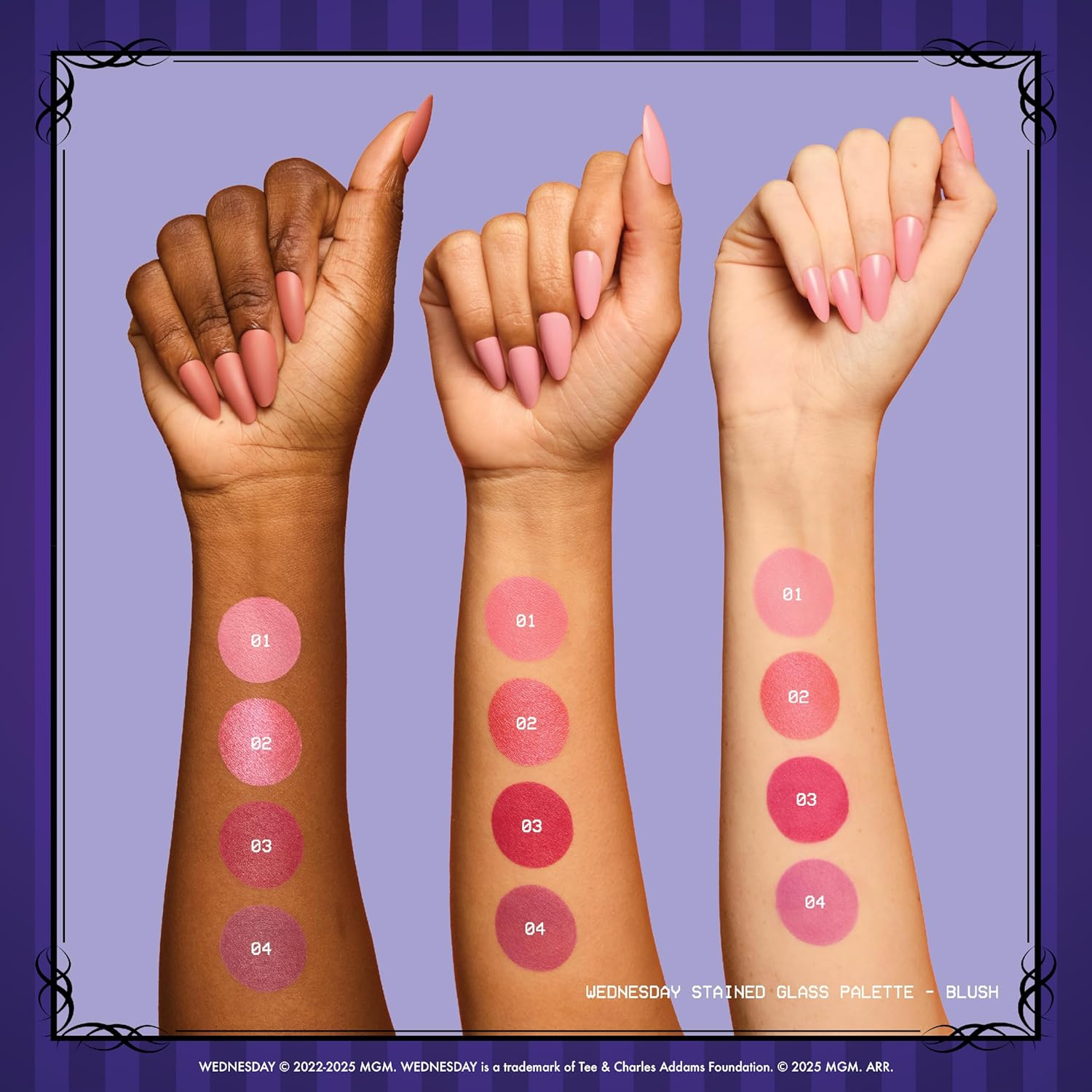 NYX Professional Makeup Wednesday Stained Glass Blush Palette, Makeup Palette with 4 Versatile, Intensely Pigmented Blush Shades