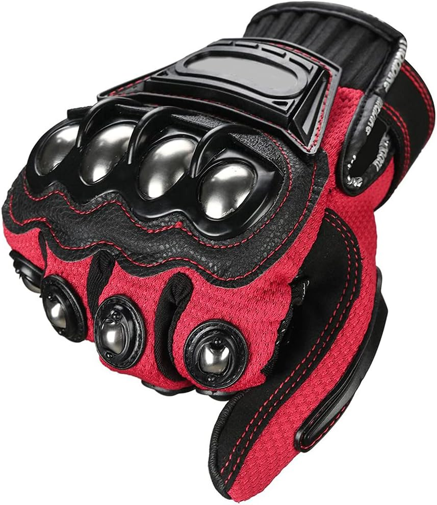 Outdoor Glove Steel Knuckle Motorcycle Motorbike Powersports Safety Gloves image number 3