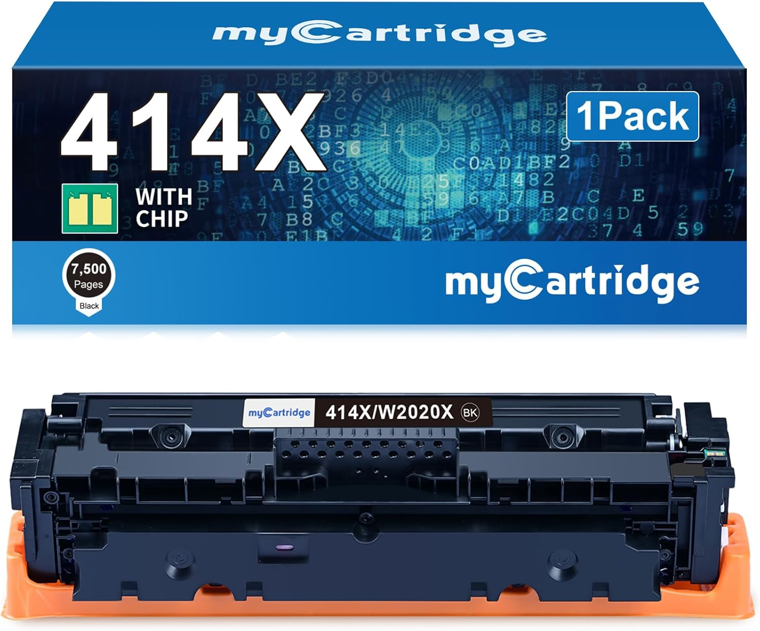 414X Toner Cartridges High Yield (With Chip) Compatible Replacement for HP 414X 414A for Color Laserjet Pro MFP M479Fdw M479Fdn M479Dw Pro M454Dw M454Dn M479 M454 Printer Ink W2020X W2020A (1 Pack)