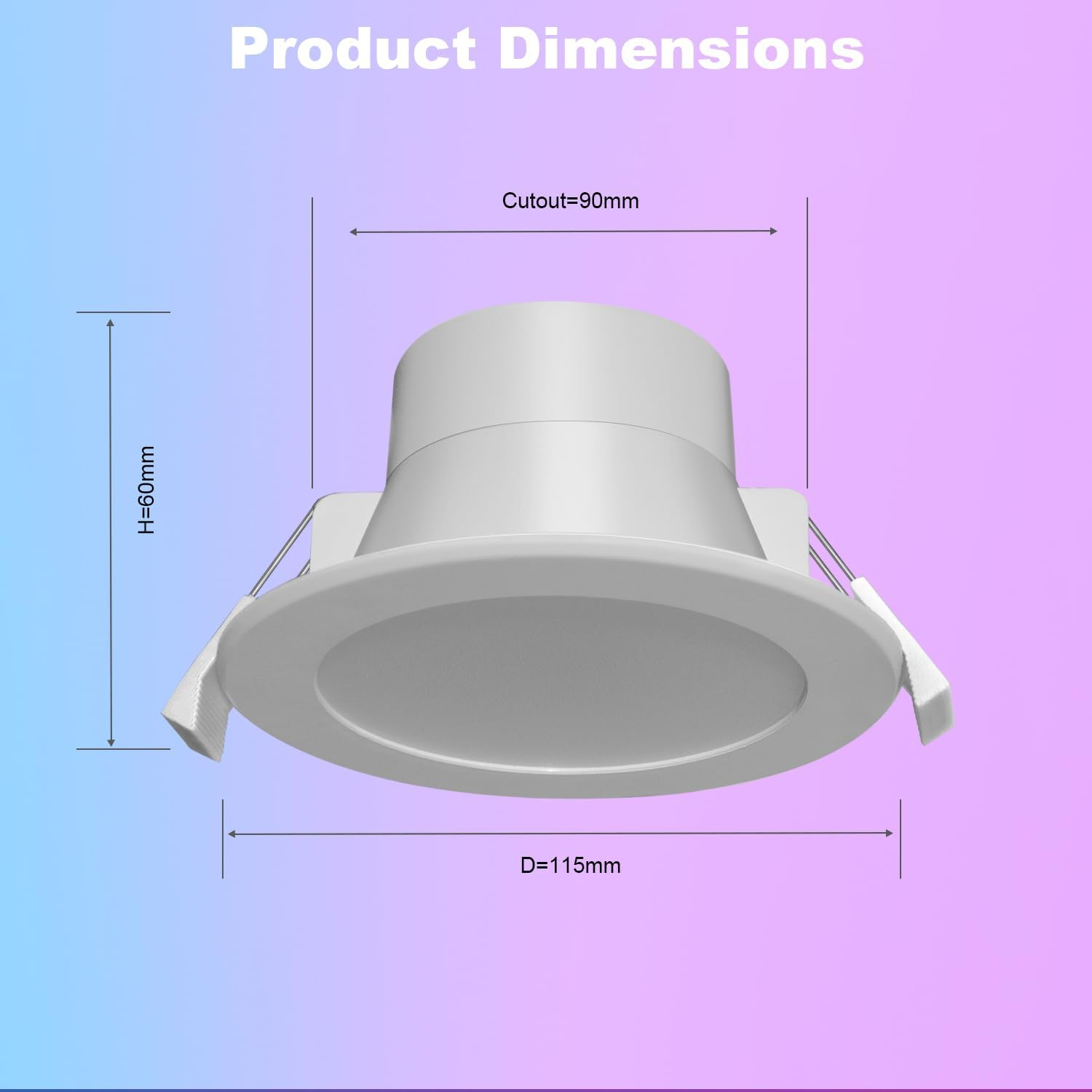 Koalakraft Smart LED Downlight 90Mm - Color Changing Downlights with APP & Voice Control, Wifi Bluetooth LED down Lights for Ceiling, Music Sync Smart LED Downlight, Energy-Efficient Recessed Lighting image number 5