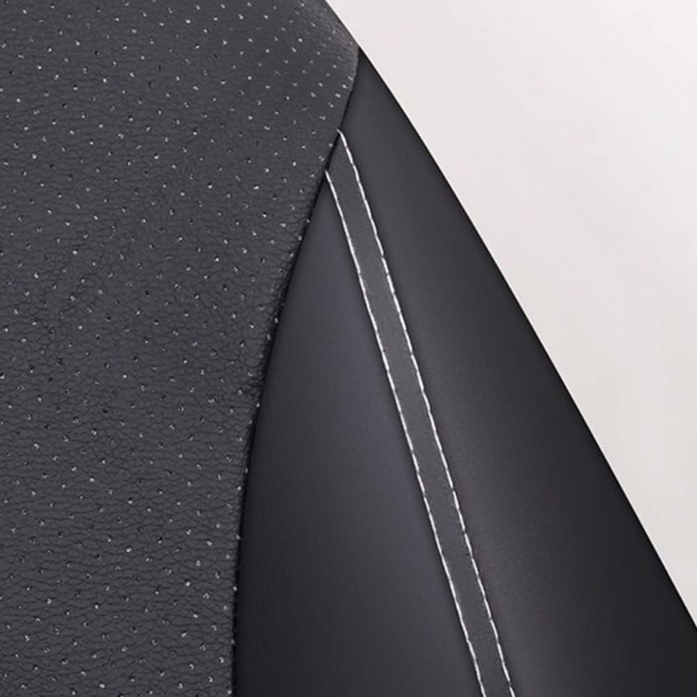 Universal Car PU Leather Front Car Seat Covers Fine Quality Back Bucket Car Seat Cover Auto Interior Car Seat Protector Cover Black 2 image number 3