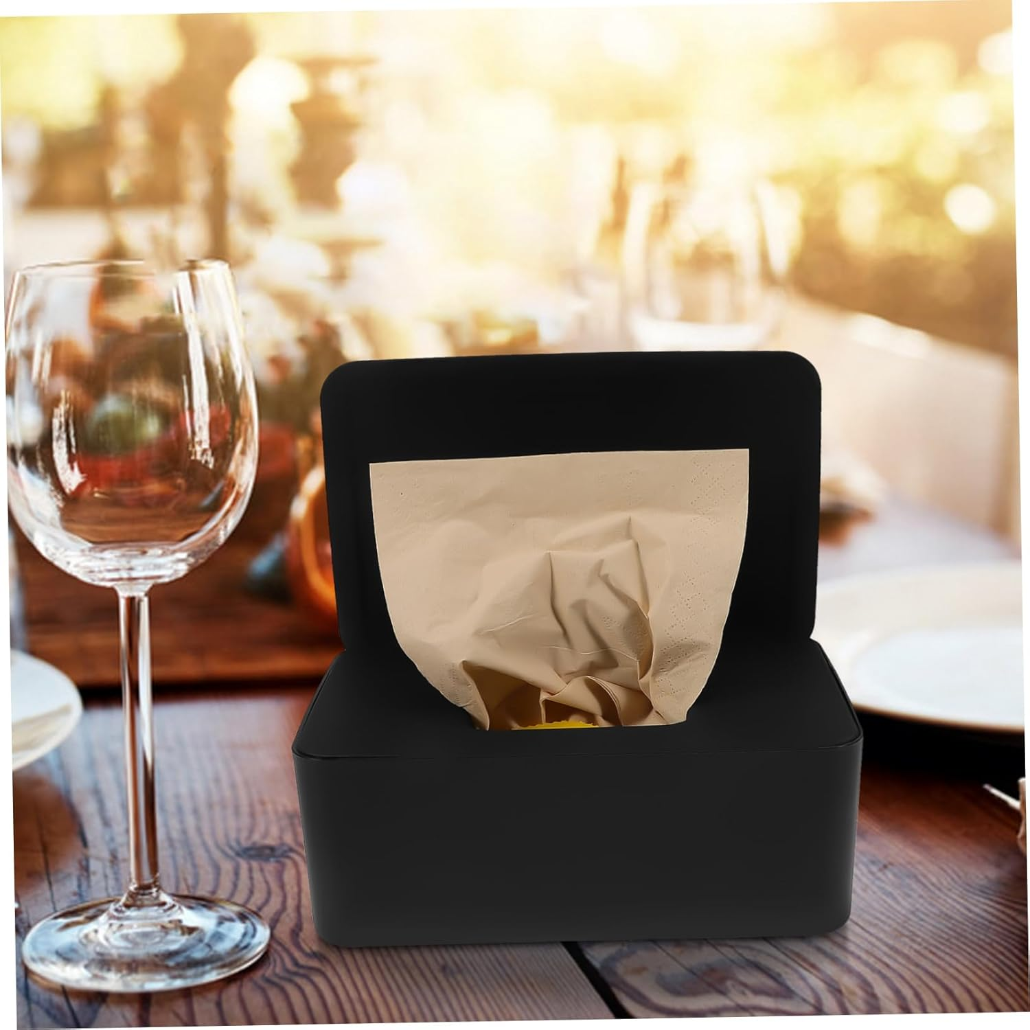 STOBAZA Wet Wipes Storage Box Plastic Refillable Wipes Container Box for Home Office Car Use Multifunctional