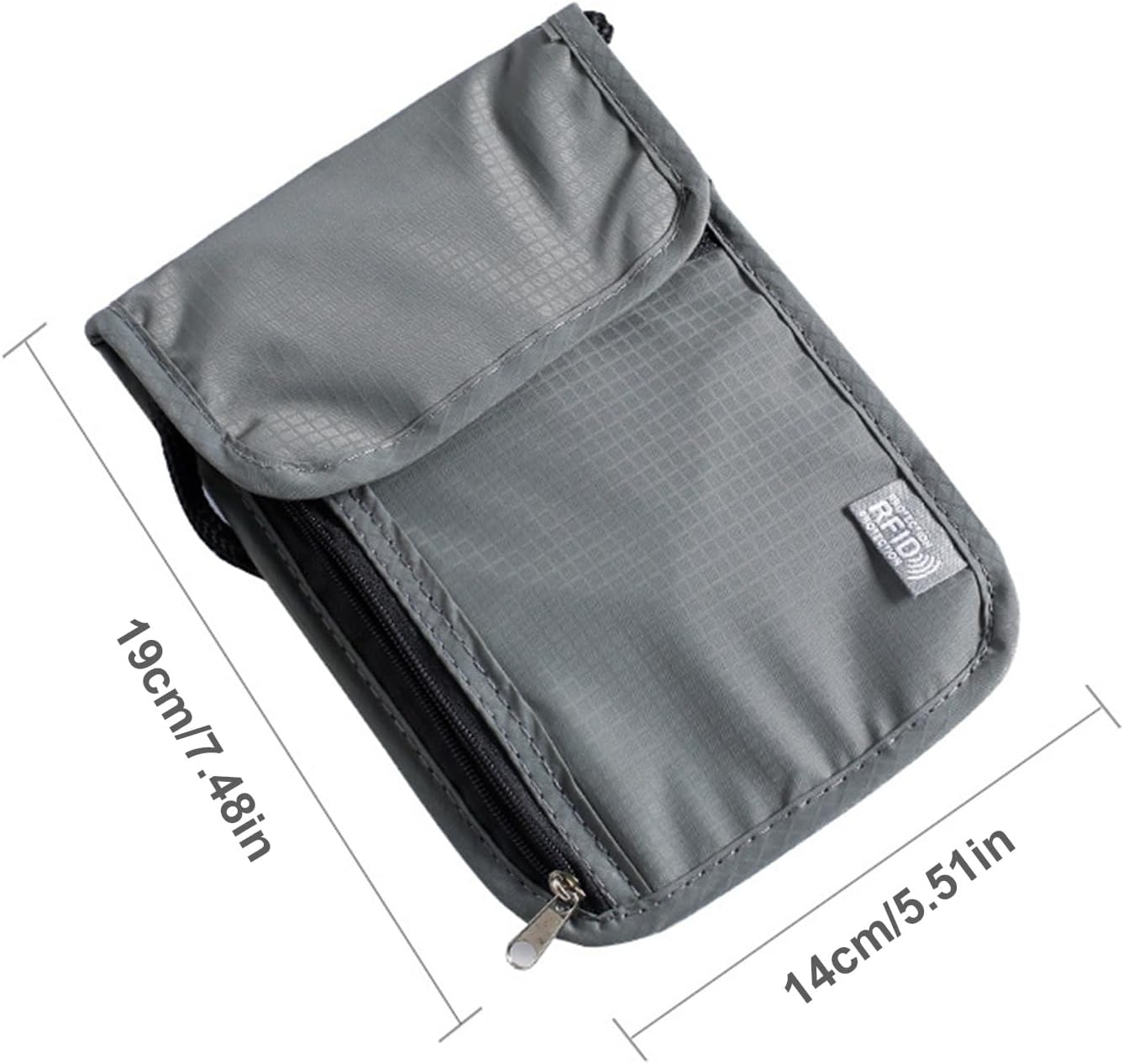 Sag Blocking Blocking R F I D, Nylon Storage Storage Bag R F I D Waterproof ID Bagure Brush Anti-Theft Bag Neck Thumb Magnetic Card Document Card image number 3