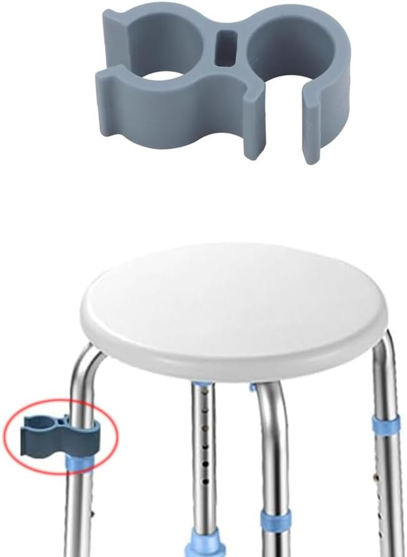 2 Pack Shower Chair Shower Head Holder Handheld Shower Clip Tube Clamp Bracket for inside Shower Bath Chair Tub Transfer Bench Shower Stool Shower Seat Bathtub Chair Bath Seat image number 6