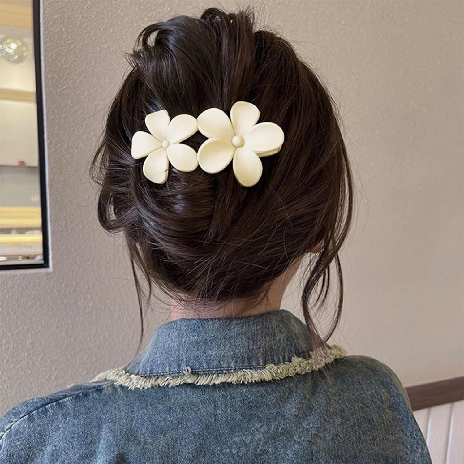 3 Word Clips, 3 Flower Clips, Simple and Versatile Hair Pin, Braided Hair Accessory, Headpiece, Hairstyle Fixed Accessory. image number 2