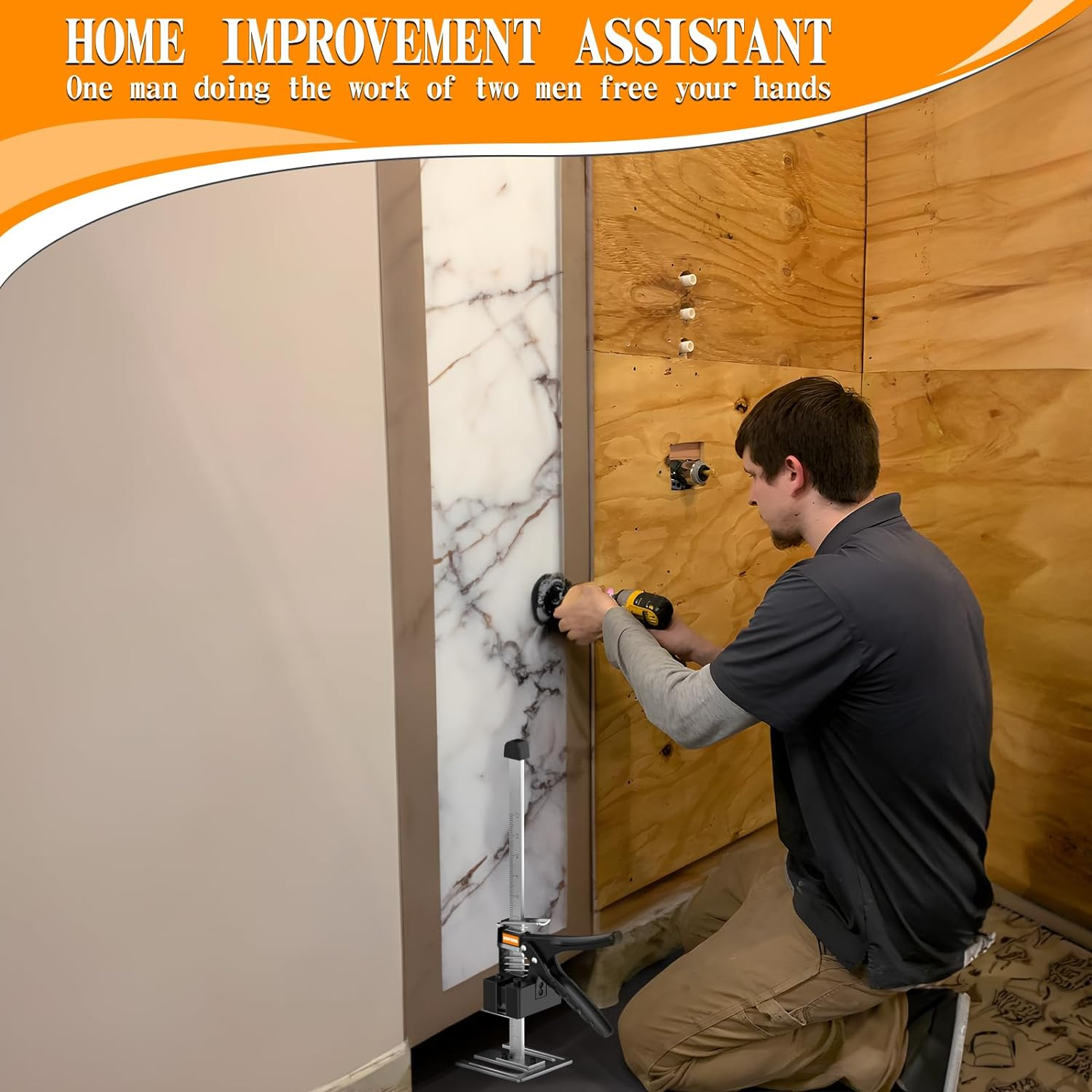 RENYINDA Labor-Saving Arm Jack 15.7Inch for Installing Windows and Doors, Lifting Furniture, Woodworking Tools, Wall Tile Positioning image number 2