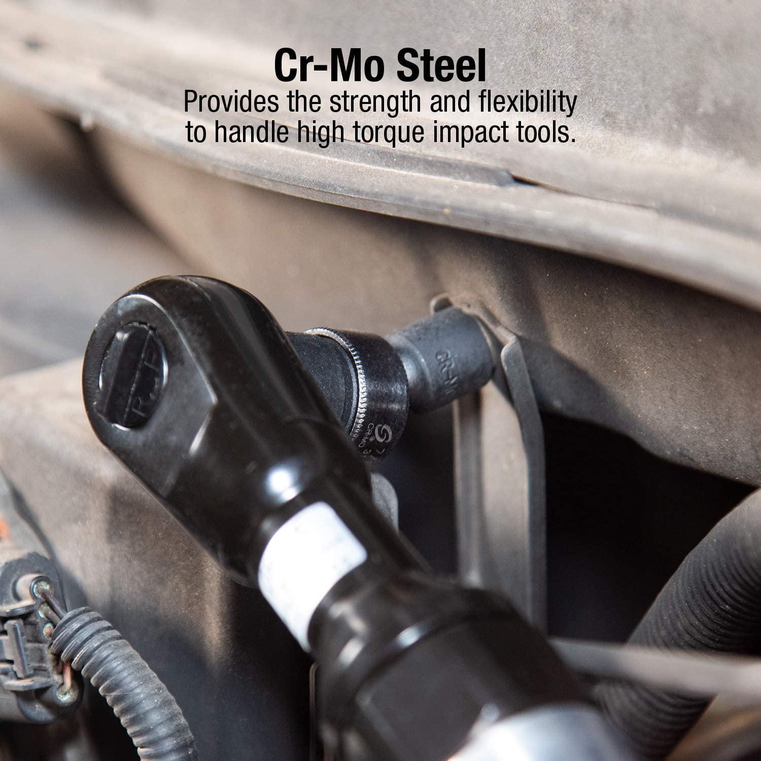 Sunex 3690 12-Piece 1Cm Drive 12-Point SAE Universal Impact Socket Set image number 4