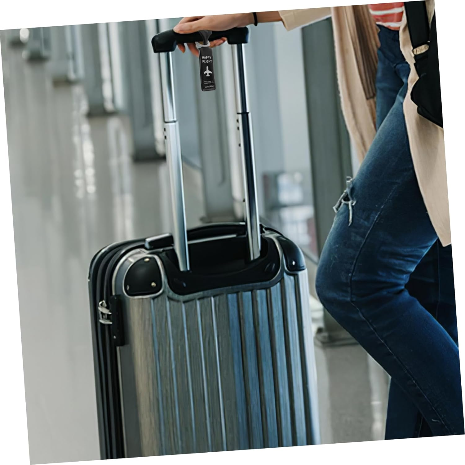 CATIEBYE 4Pcs PVC Luggage Tags Lightweight Travel Accessories for Easy Identification of Suitcases and Handbags Anti-Lost Labels image number 2