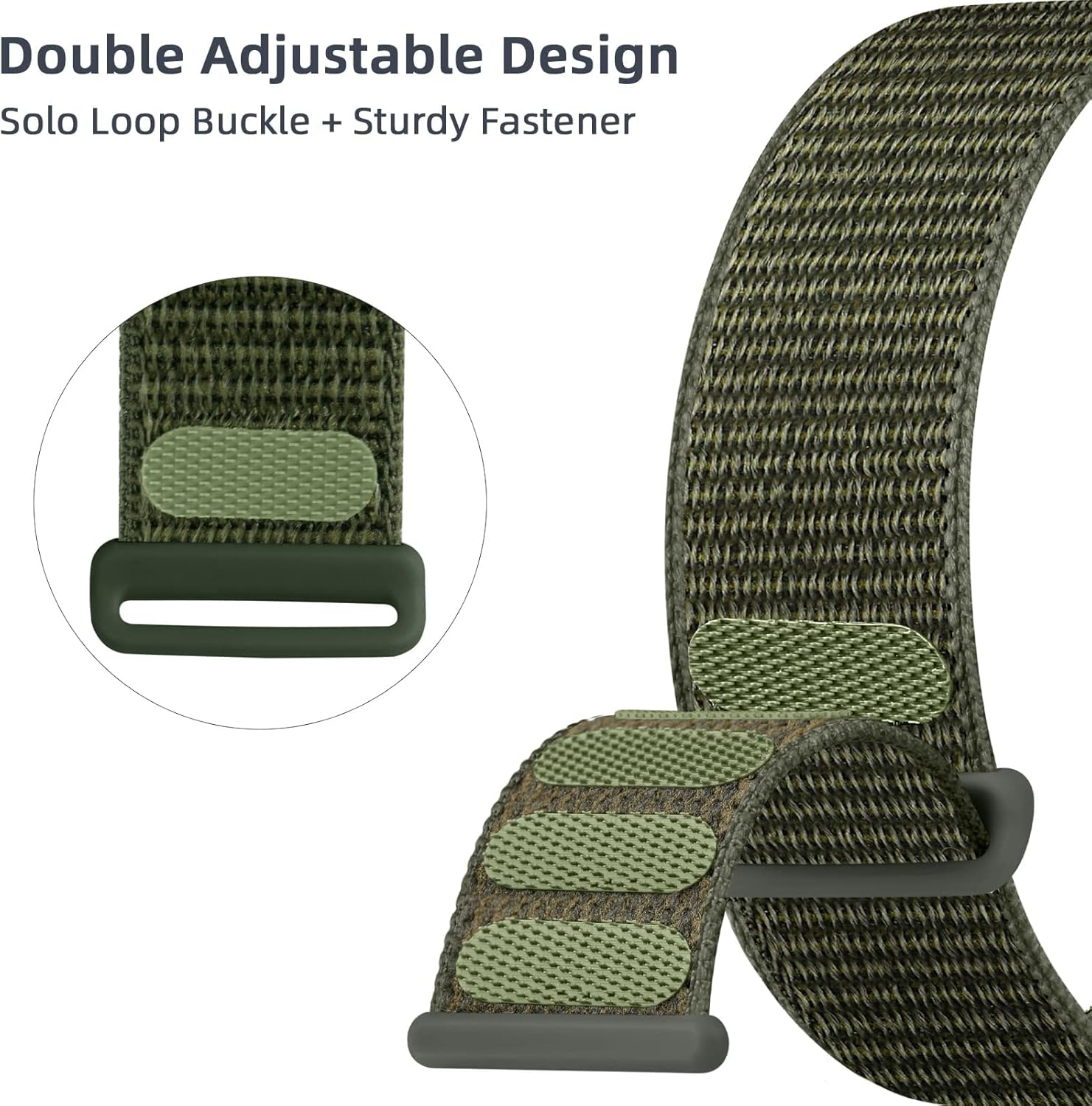 Witzon Solo Loop for Apple Watch Band 42Mm 44Mm 46Mm 45Mm 49Mm 41Mm 40Mm 38Mm Men Women, Soft Adjustable Straps Breathable Nylon Sport Bands for Apple Iwatch Ultra Series 10 9 8 7 6 5 4 3 2 1 image number 2