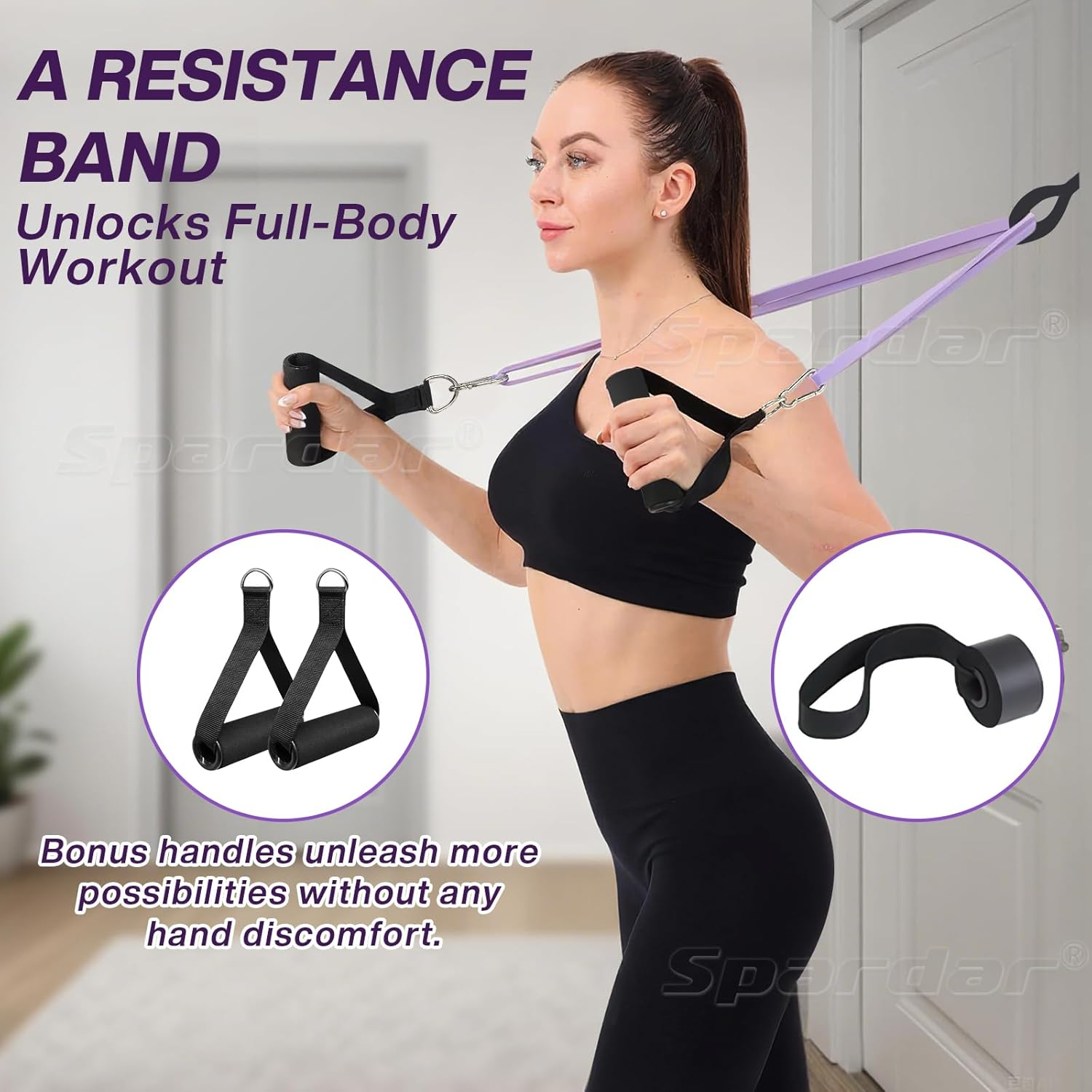 Premium Resistance Bands Set &ndash; Heavy-Duty Exercise Bands for Yoga, Powerlifting, & Full-Body Training | Boost Strength, Mobility