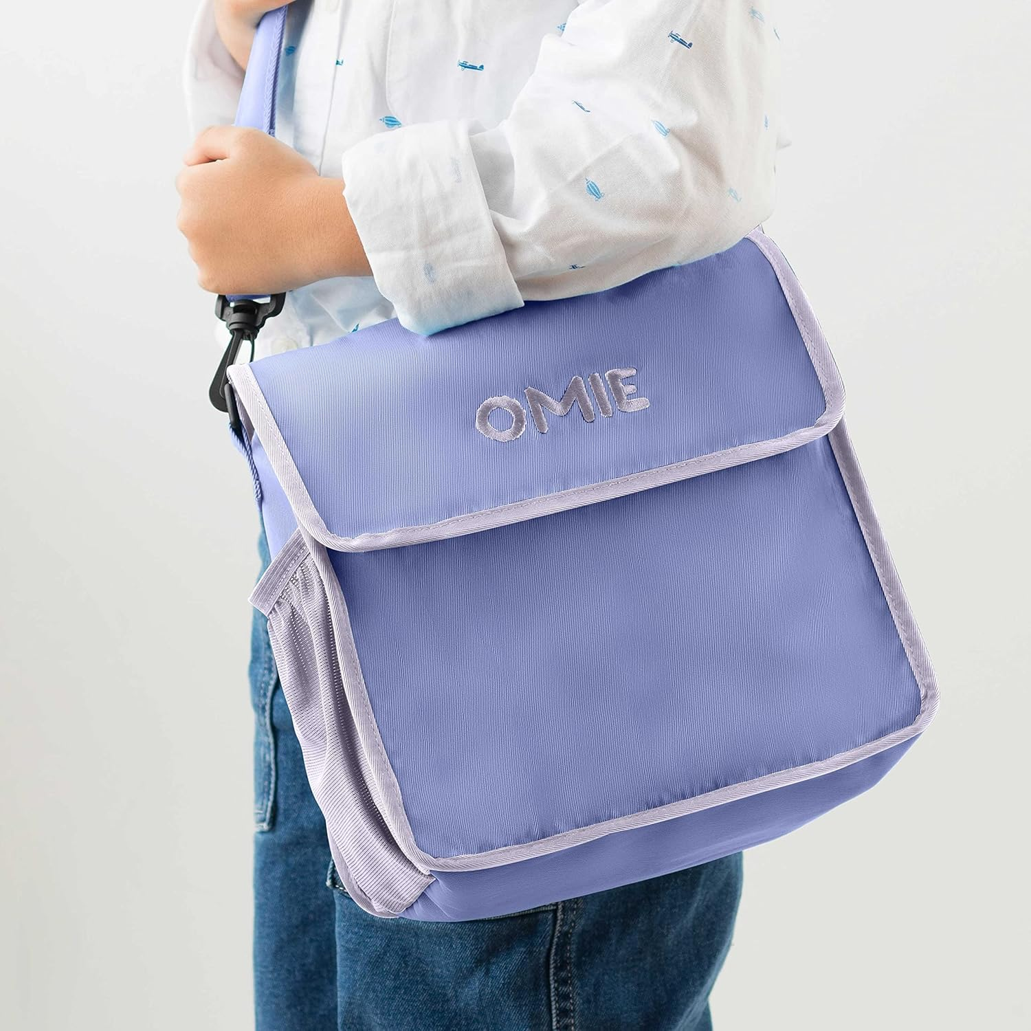 Omiebox Lunch Bag - Washable, Foldable, Durable, Waterresistant Fabric with Interior Pocket and External Bottle Holder image number 1