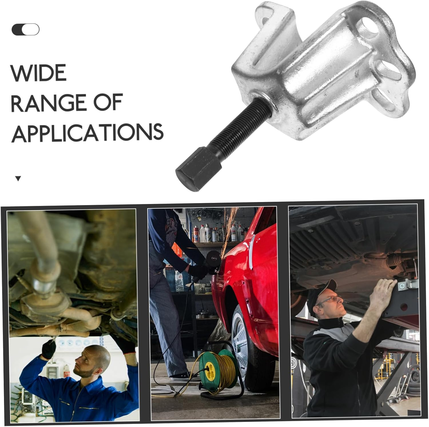 LALADEFIEE Front Hub Puller Brake Drum Puller Tool Silver Sturdy Steel Construction Compact Design for Automotive Repair and Axle Removal Professional Mechanic Use image number 6