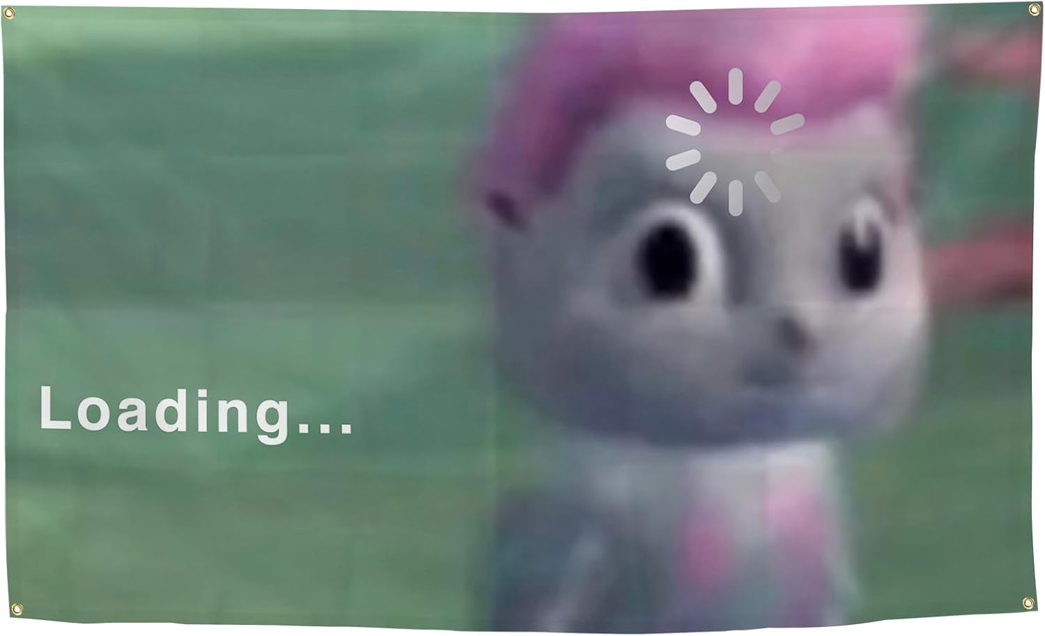 Bibble Meme Flag Tapestry Aesthetic Decorative Durable 3X5 Feet Flag Suitable for Indoor and Outdoor Decorate for College Dorm Room ,Parties, Travel, Filming, Events, Festivals Decor Wall Tapestry with 4 Brass Grommets