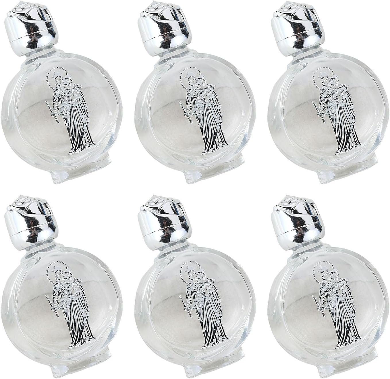 6Pcs Silver round 15Ml Crystal Water Container Travel Portable Water Bottle image number 1