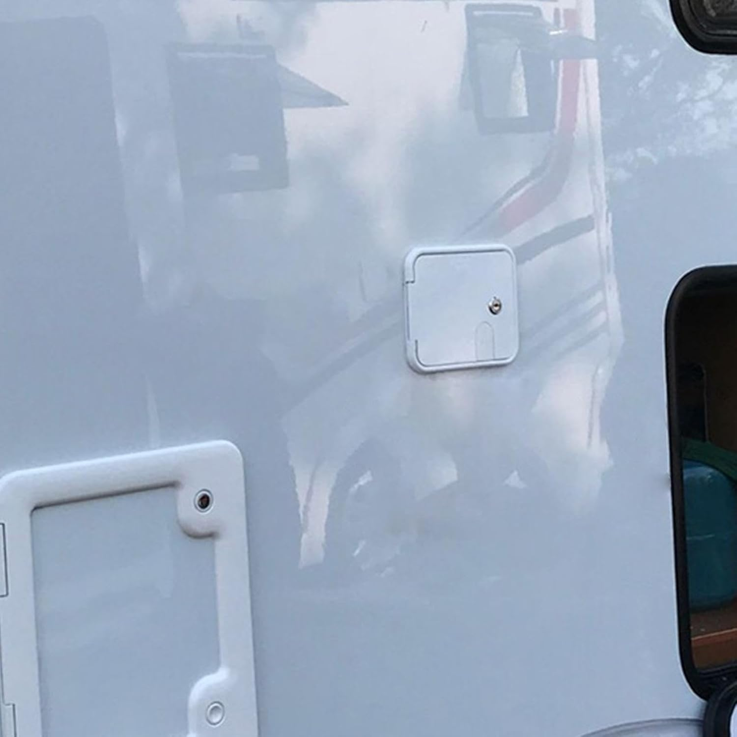 RV Access Door - Multipurpose RV Access Panel, Lockable Waterproof Hatch | ABS Stainless Steel Frame Replacement Accessory for Loading Lle Maintenance Ports image number 1