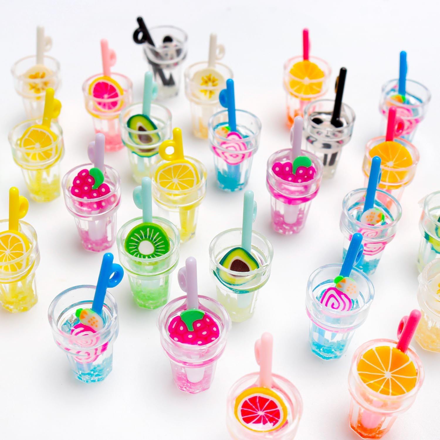 30 Pcs Miniature Food Drinks 1:12 Miniature Drink Juice Mini House Drink Accessories Bar Decor DIY Craft image number 3