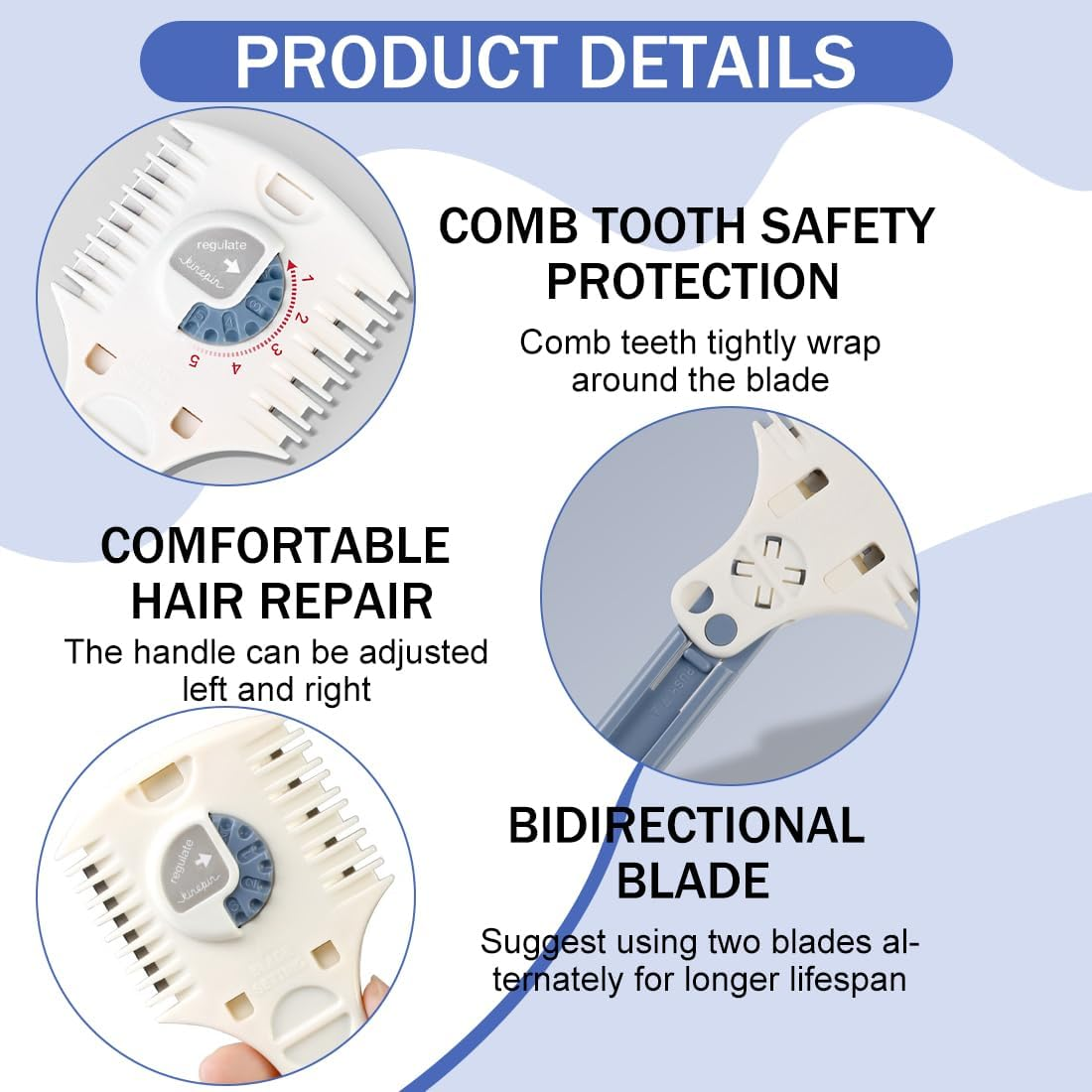 MIRKUZI Hair Scissors 1 Piece Hair Cutting Set Manual Hair Trimmer Professional Hair Trimmer Bangs Tool Long Hair Hairdressing Tool image number 2