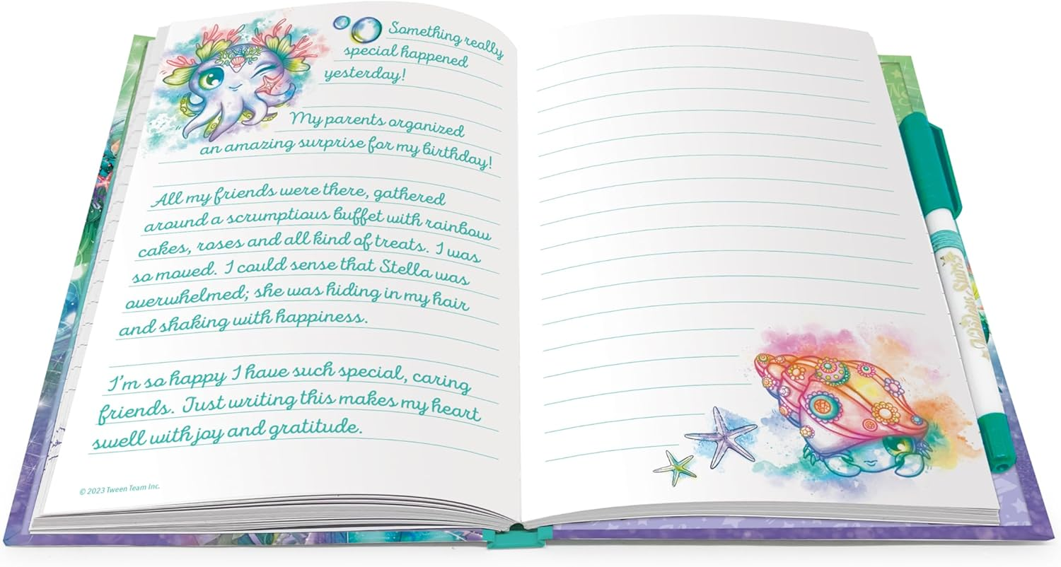Nebulous Stars Deluxe White Notebook Set with Gel Pen - 96 Pages for Note-Taking, Journaling, and Dream Writing - Colourful Design, Ideal for Kids & Creative Minds