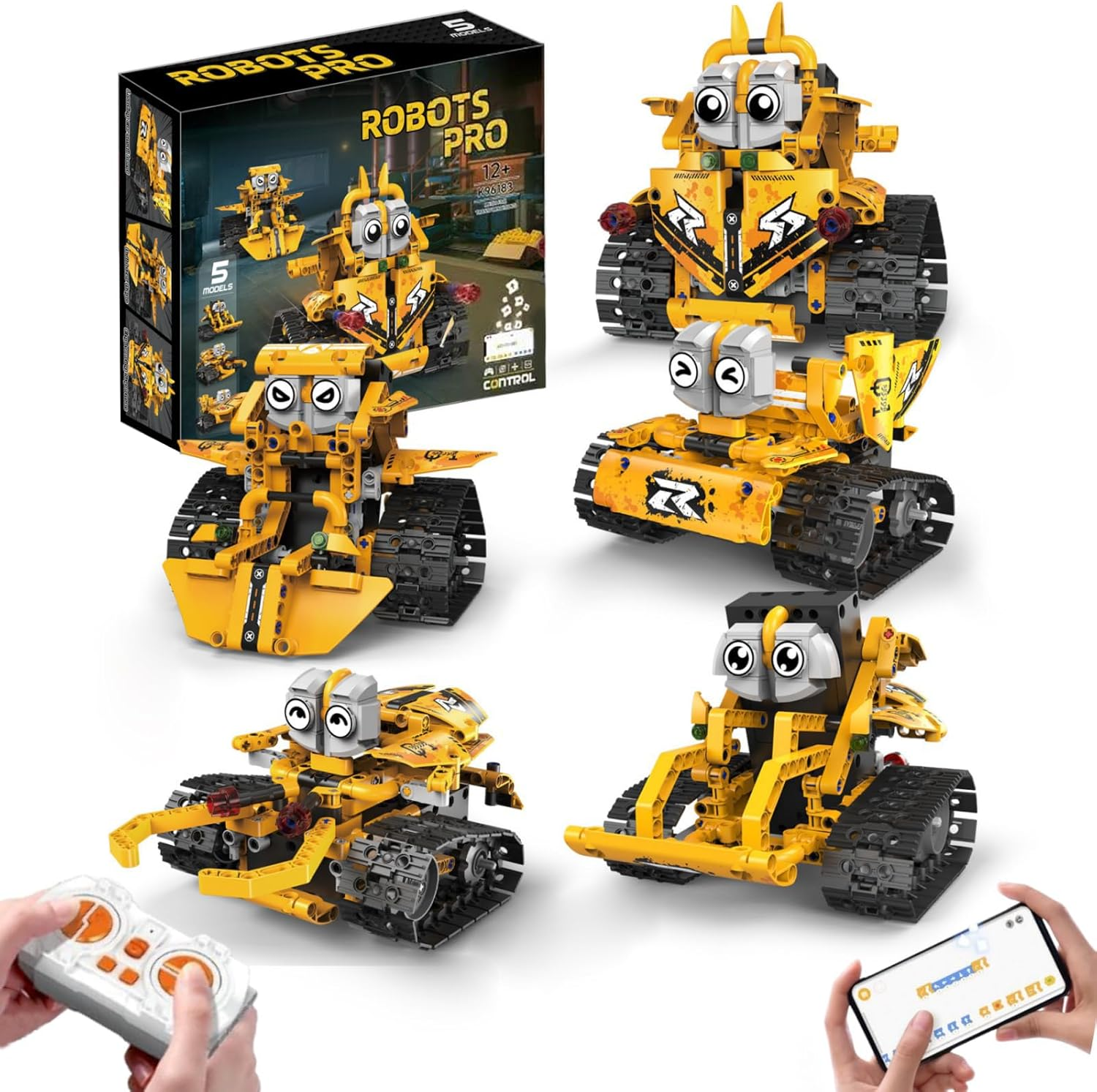 STEM Building Toys, 5 in 1 Remote & APP Control Car Building Blocks Set, Science Kits Creative Gifts for Boys Girls 8-16 (269 Pieces) image number 5
