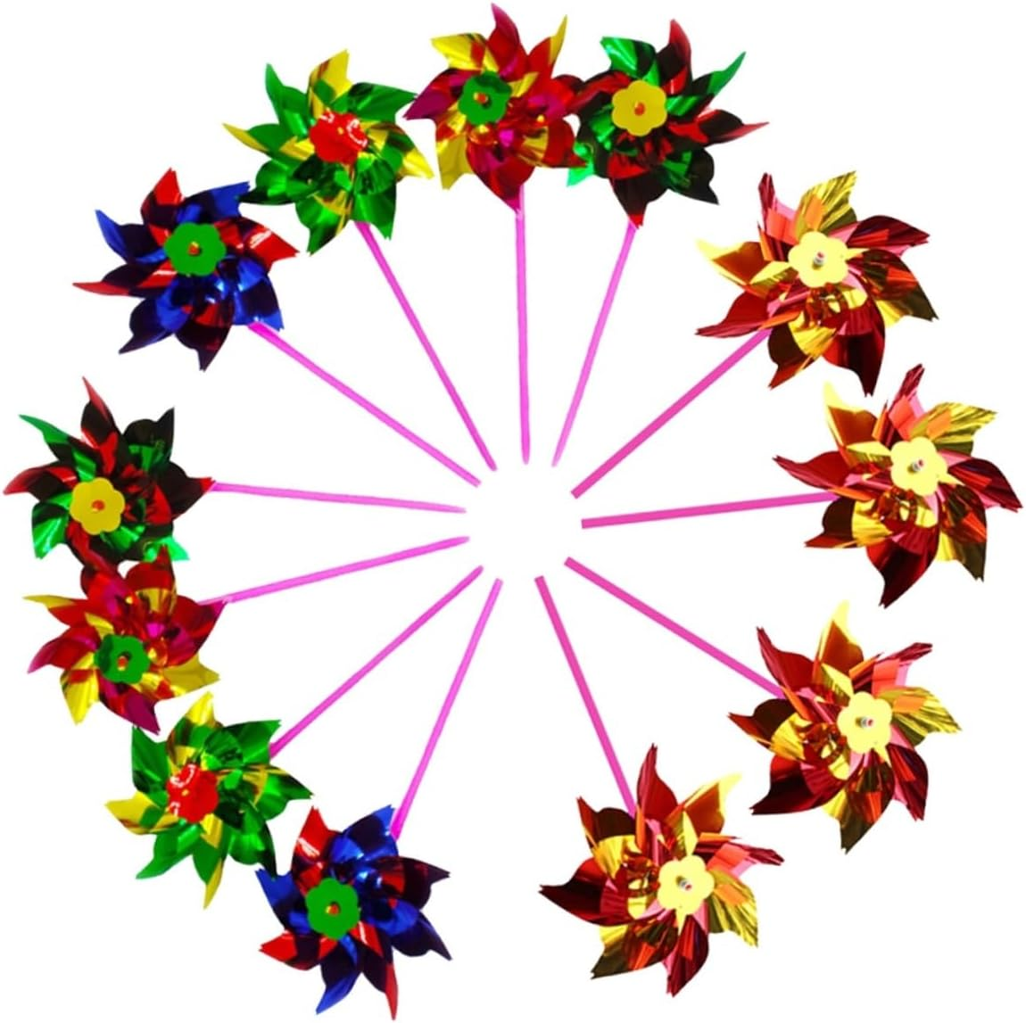 SAFIGLE 40Pcs Small Windmill Mini Windmills for Small DIY Centerpiece Spinners Windmill Toys Pinwheels Windmillpick Giant Pinwheel for Wind Mill for Play Pinwheel Mini Toys image number 5