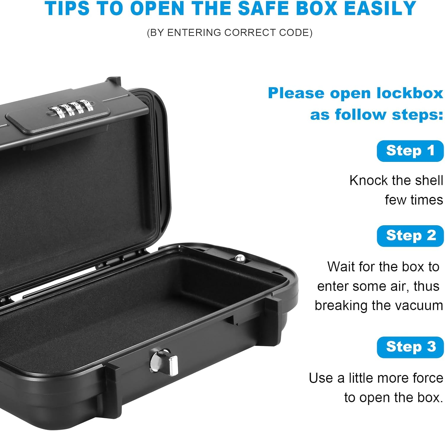 Portable anti Theft Safe Box 4 Digit Combination Security Case Lockbox with Removable Wire Rope IPX7 Waterproof Travel Safe Box for Office Car Dorm Hotel