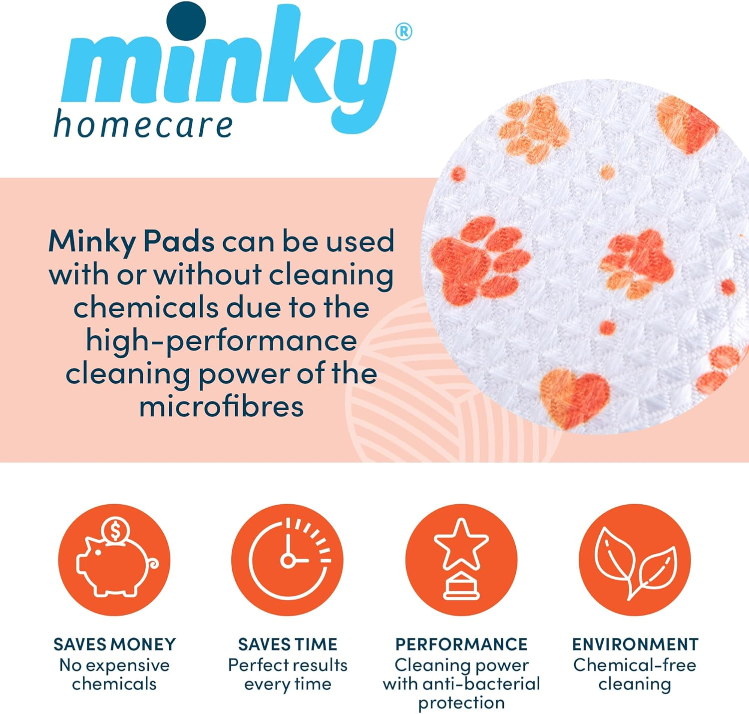 Minky M Cloth - Microfibre Anti-Bacterial Pet Care Cleaning Pad - Ideal for Cleaning up after Your Pet - Microfibre Cloth for Household Cleaning (Pack of 2)