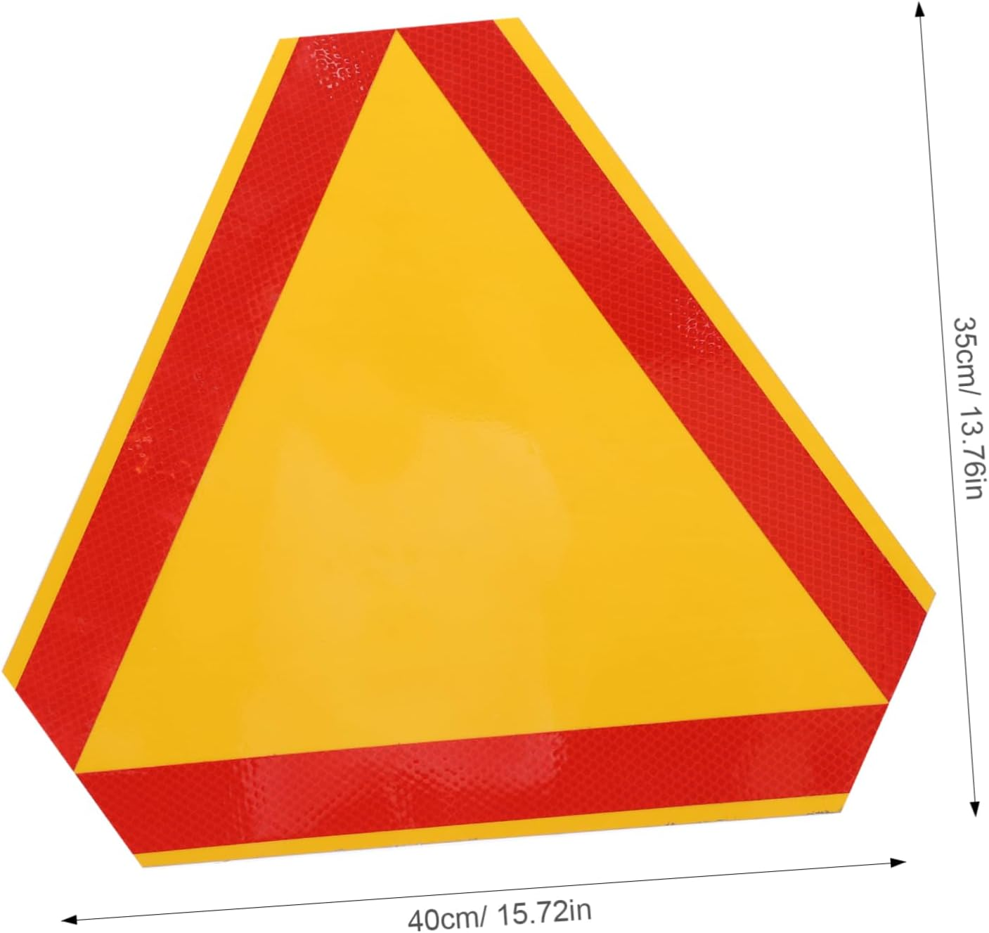Reflective Safety Triangle Emergency Triangle Warning Reflector 2Pcs 35Cm/13.8In Yellow Base Aluminum for Roadside Emergency Low Speed Vehicles Trucks Tricycles - Multi image number 6