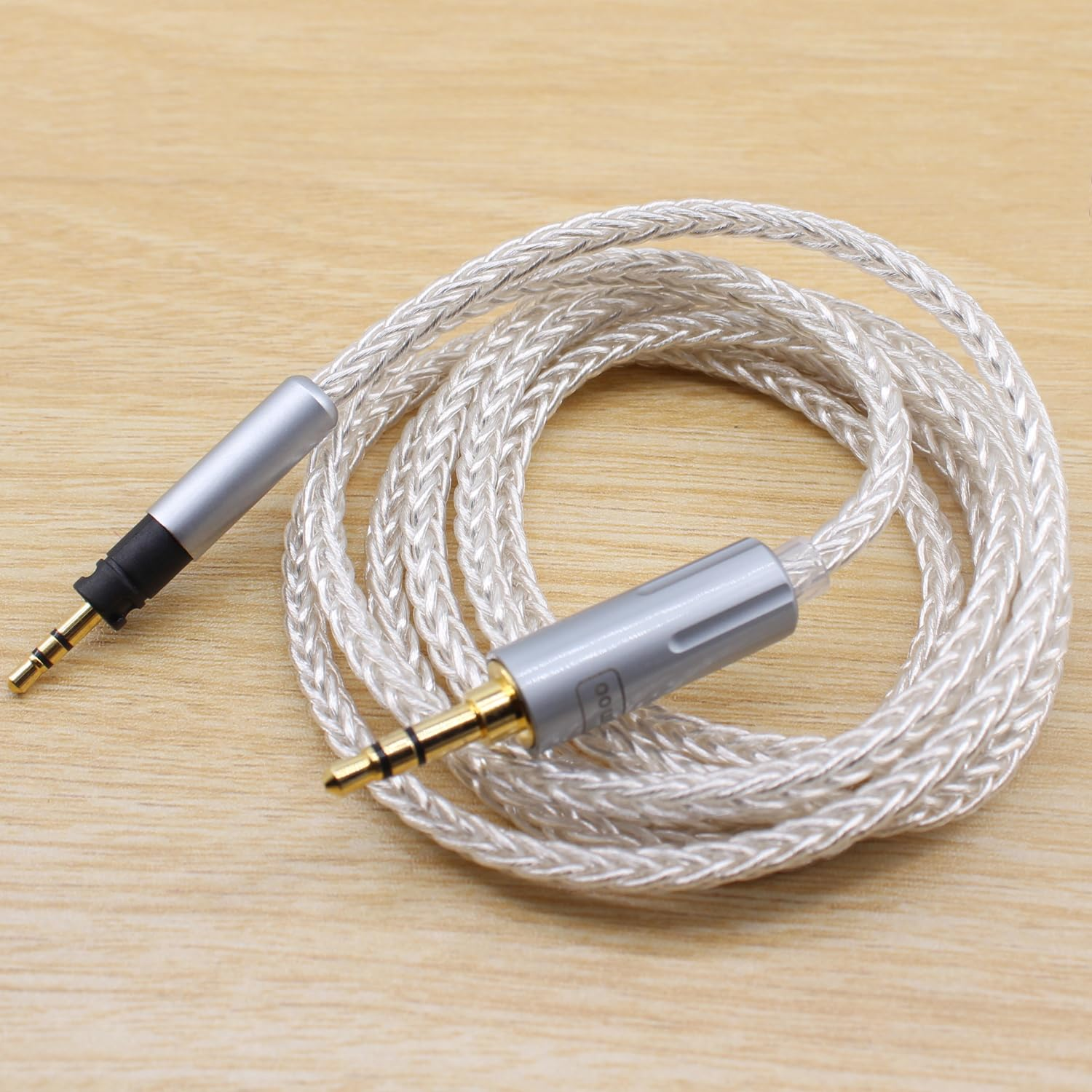 Youkamoo 3.5Mm 8 Core Silver Plated Braided Replacement Upgrade Cable Compatible for Sennheiser Momentum Momentum 2 Momentum 3 HD1 Headphones 2.6M image number 3