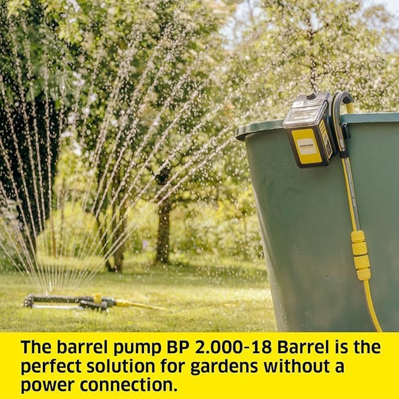 K&auml;rcher Barrel Pump BP 2.000-18V Battery Platform; <2000 Litres/H; 20M Delivery Head; 1.6KG; Skin Only