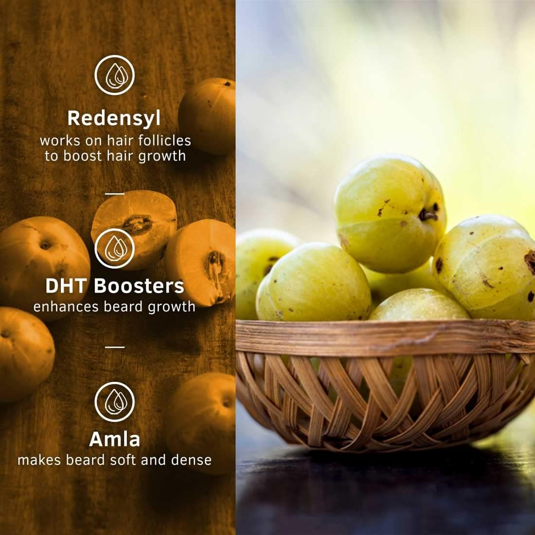 USTRAA Beard Growth Oil Advanced - 60Ml - Beard Growth Oil for Patchy Beard, with Redensyl and DHT Booster, Nourishment & Moisturization, No Harmful Chemicals image number 5