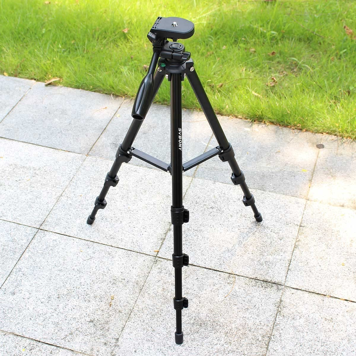 SVBONY SV101 Tripod Camera 54In Travel Compact Lightweight Aluminumtripod Spotting Scope with Carry Bag Travel Tripod Compatible image number 4