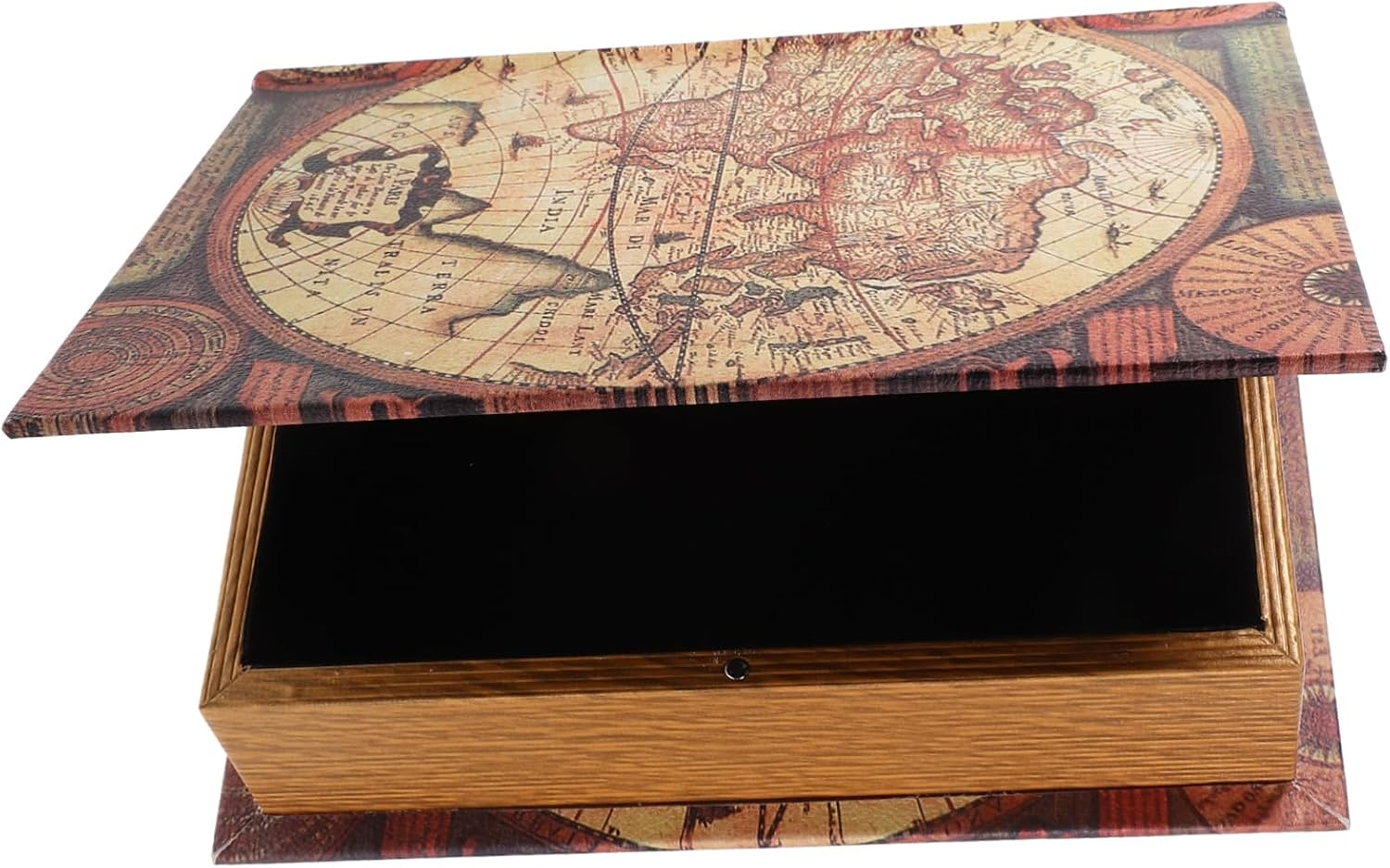 Iplusmile Vintage Faux Book Box Rectangular Trinket Storage Organizer Medium Size Decorative False Book Storage Box for Home Shelf Display image number 2