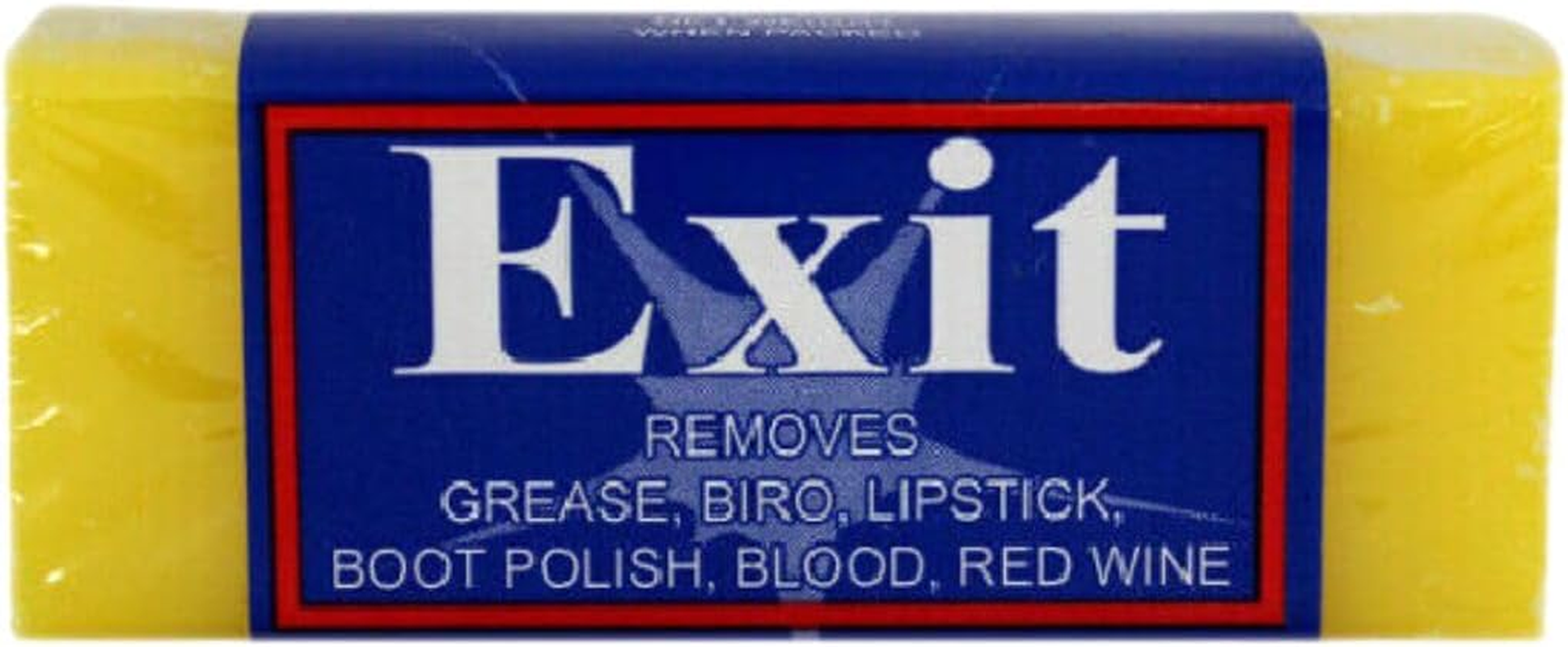 Leona Co 1X/2X Exit Soap Stain Remover Removes Ink Blood Grease Biro Lipstick 50G Vegetable-Based, Effective on Tough Stains (1)