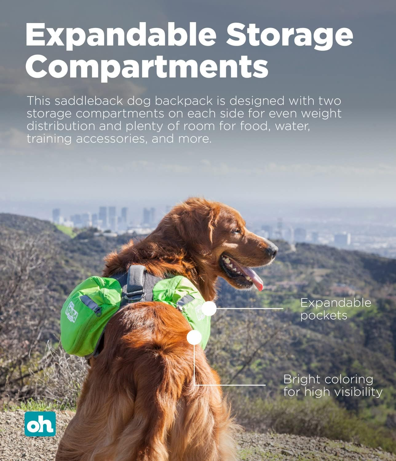 Outward Hound Daypak Green Dog Saddleback Backpack, Large image number 6