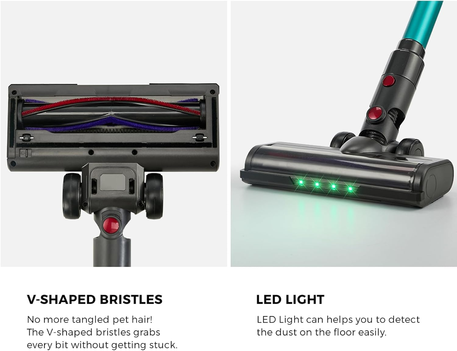 Cordless Stick Vacuum Cleaner &ndash; 45KPA Powerful Suction Bagless Handheld Lightweight Long Battery Life for Home Car and Pet Hair image number 6