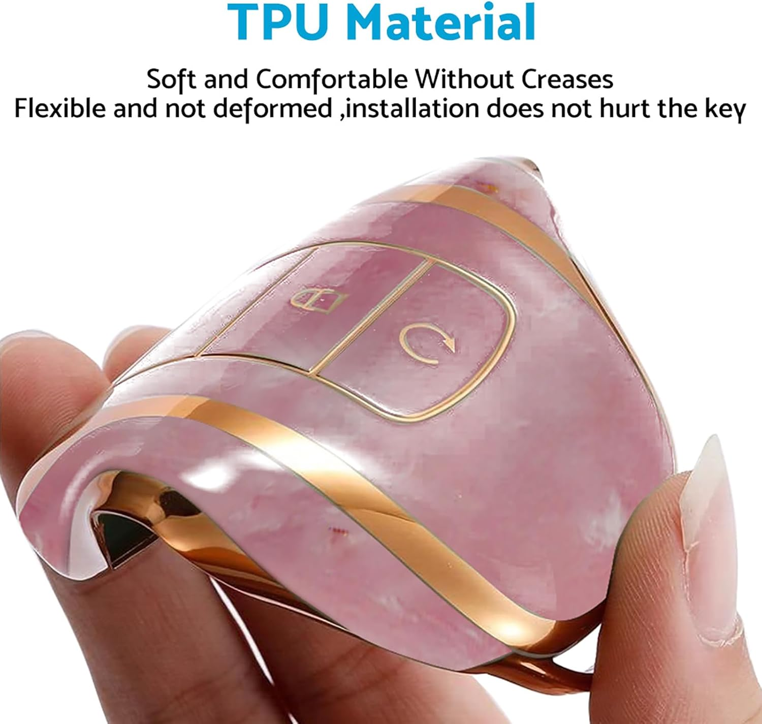 MAX COOL Car Remote Key Fob Case Cover Key Shell Suitable for Chery Omoda 5 TPU Pink image number 3