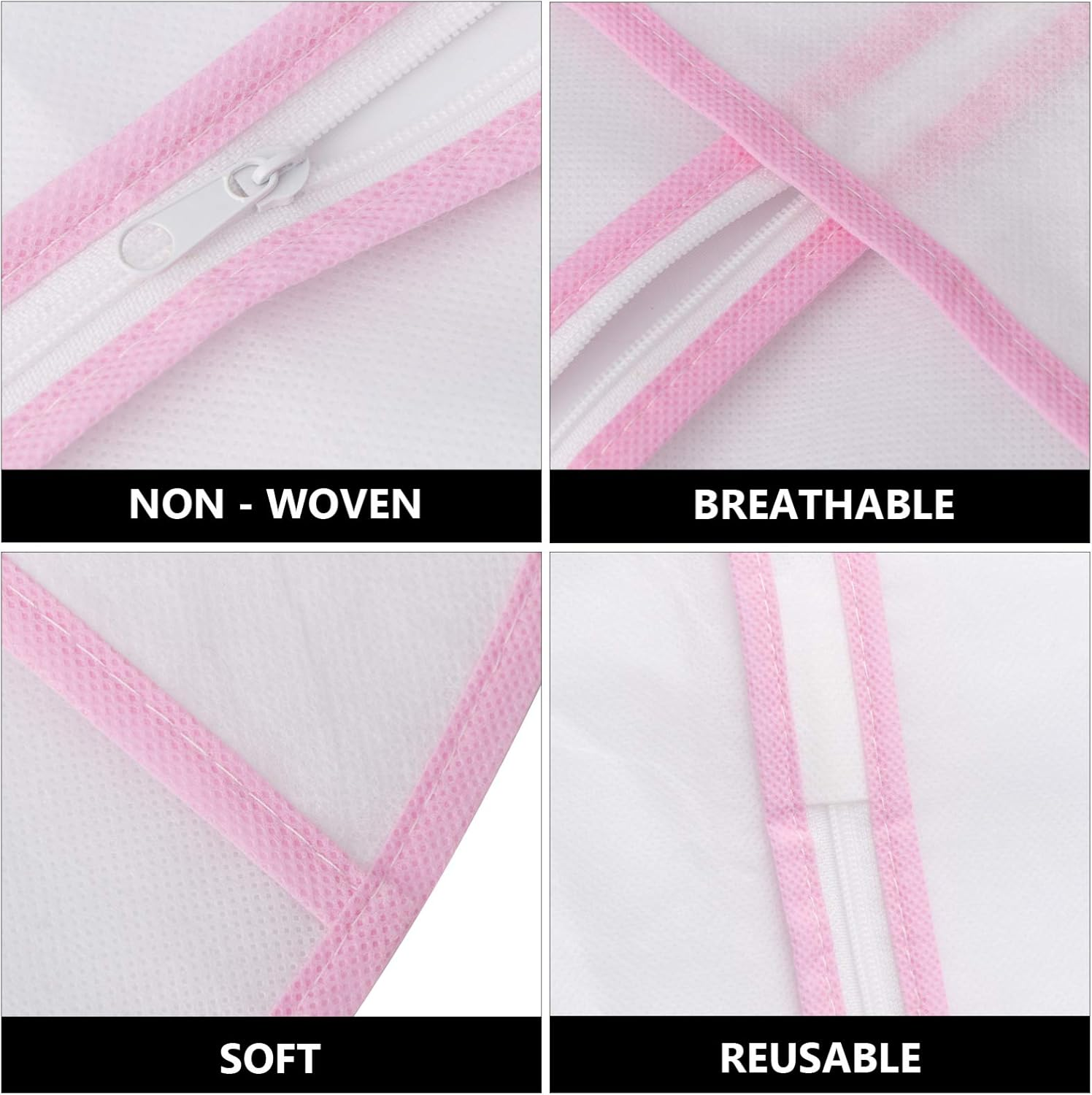 1Pc Wedding Dress Dust Cover Storage Bags for Clothes Bridal Dress Dust Cover Garment Dust Bag Long Dress Storage Bag Clothing Dust Cover Non-Woven Fabric Sofa Coat Bridesmaid image number 5