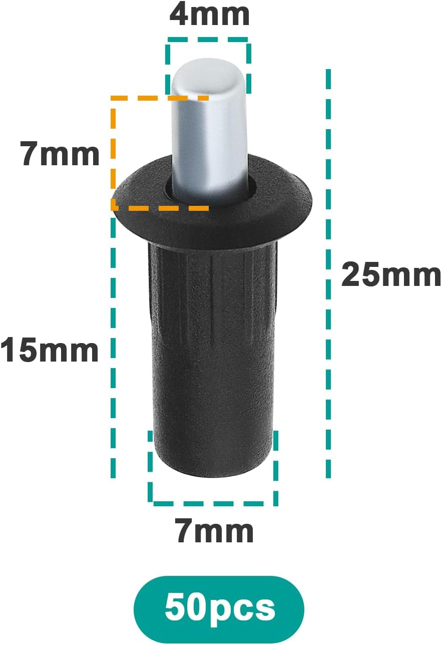 Emagtech 50Pcs Cabinet Door Spring Loaded Repair Pins Replacement Louver Damper Repair Pins Suitable for Louver Cabinet Furniture Louver Window Tool Repair Pins image number 1