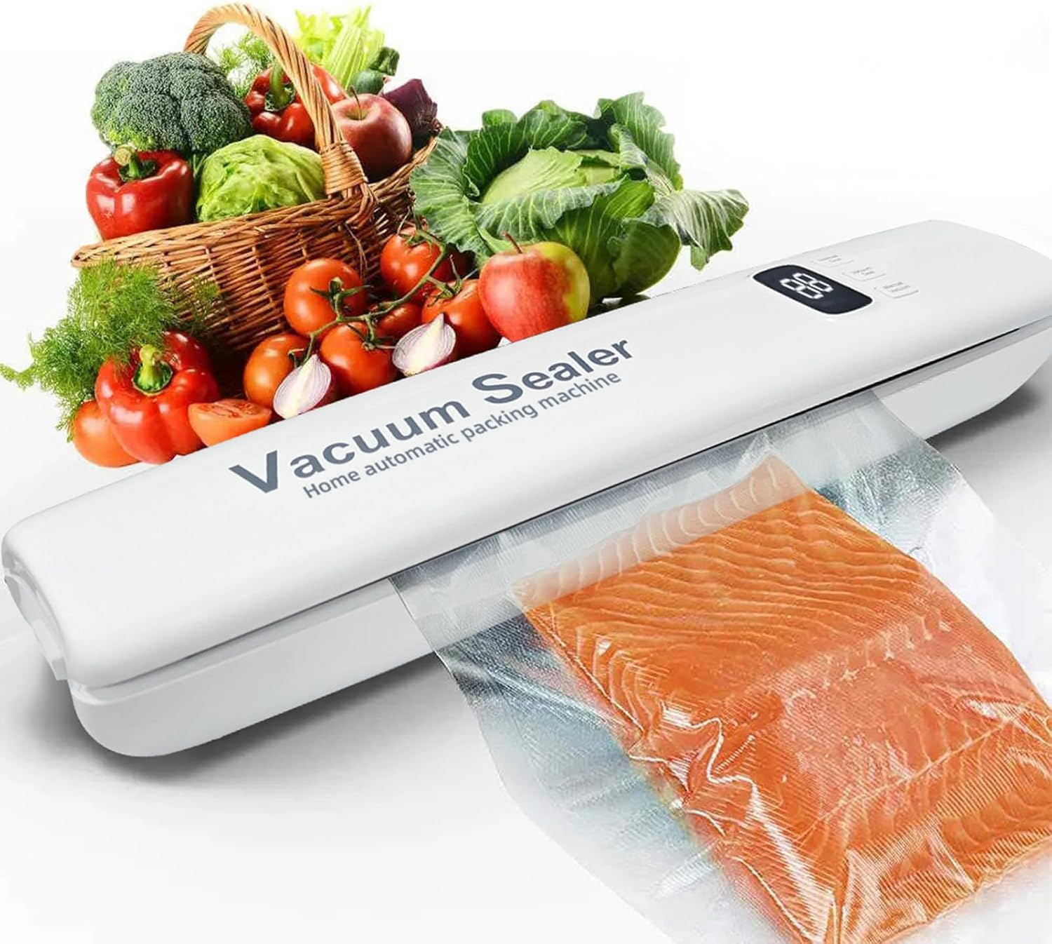 2025 Vacuum Sealer for Food, 60KPA Strong Suction, 3 Modes with Digital Timer, Multi-Functional for Dry/Wet Food, Vacuum Sealing Machine，Multiple Usage and Portable，With 10 Free Vacuum Bags image number 5