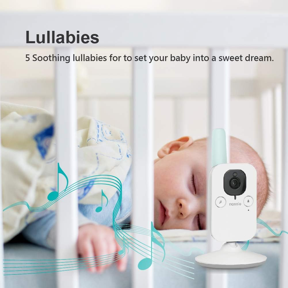 Nannio Hero 3 LCD Non-Wifi Baby Monitor Camera with Baby Night Light and Vibration Alert, 2-Way Audio, Saving Power Mode, Temp. Sensor, Digital Zoom, Lullaby, Plug & Play, Ideal Baby Gift image number 6