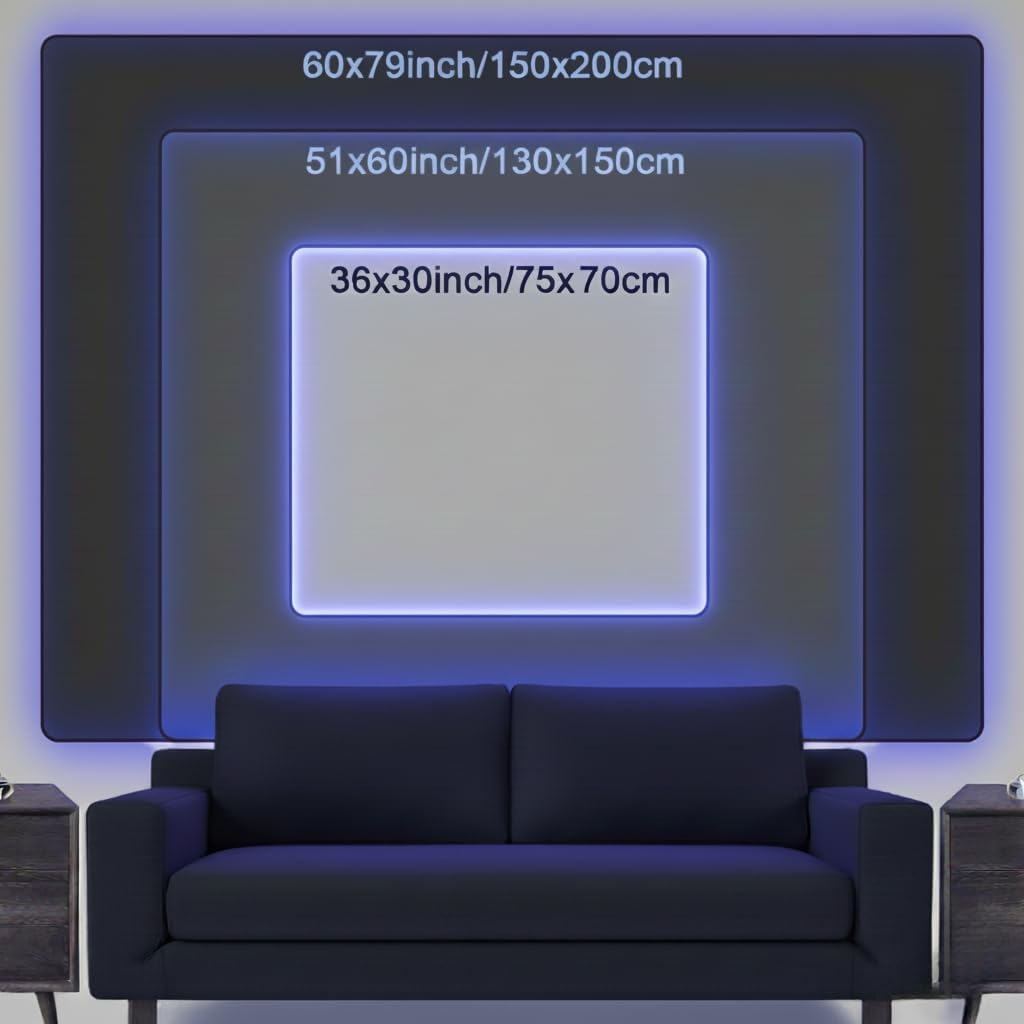 Blacklight Tree and Space Tapestry for Bedroom, Aesthetic Cool Black Light Tree of Life Tapestries for Girl, Fantasy Stars Galaxy Wall Hanging for Living Room Teen Dorm Decor (51" X 60") image number 6