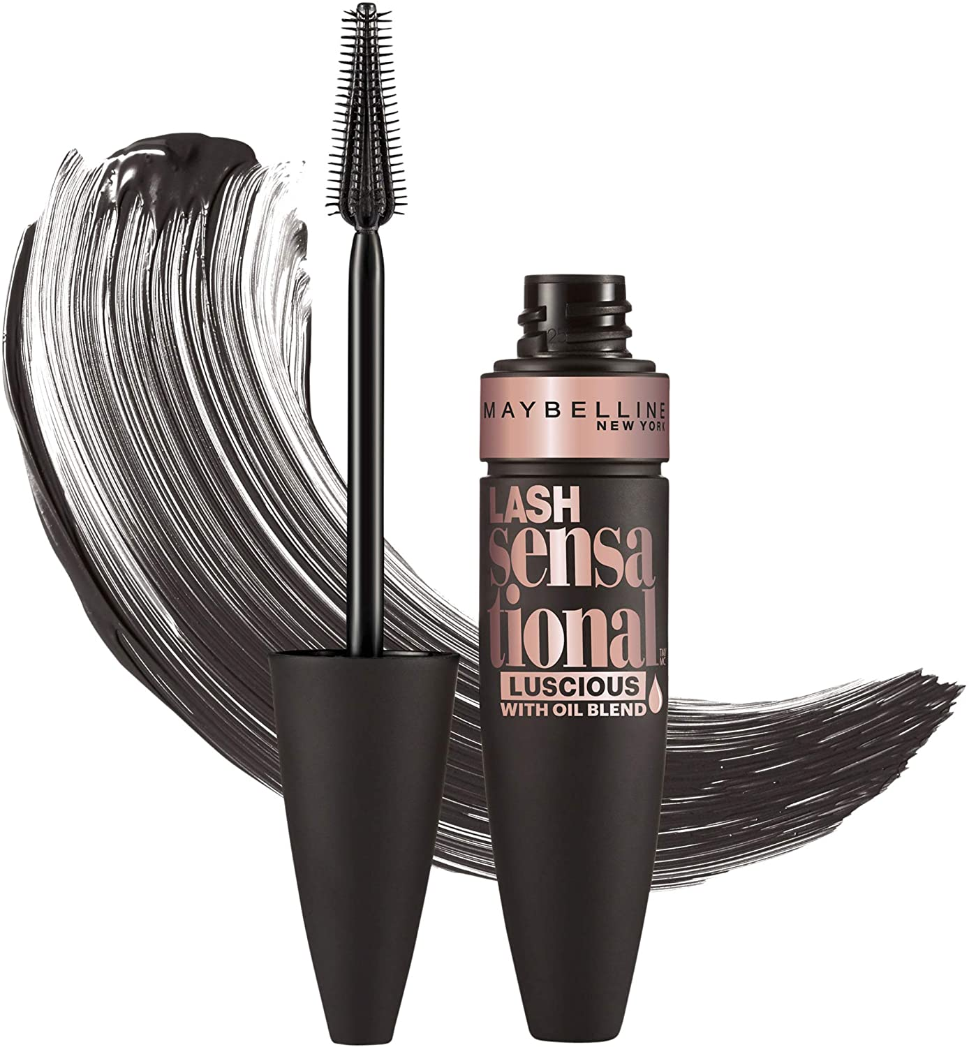 Maybelline New York Lash Sensational Luscious Washable Mascara Blackest Black