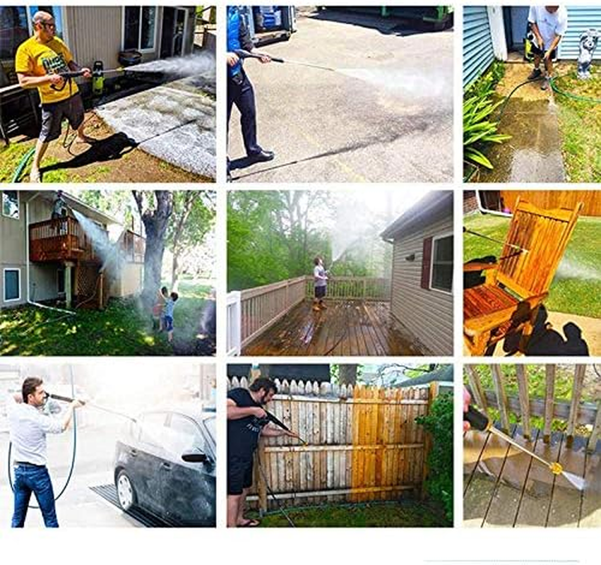 Sagasave Washer Gutter Cleaner Attachment Accessory, 17/35 Cm High Pressure Washer Gutter Rod for 1/4 Inch Quick Connect,3 Types Degrees Curved Rod image number 6